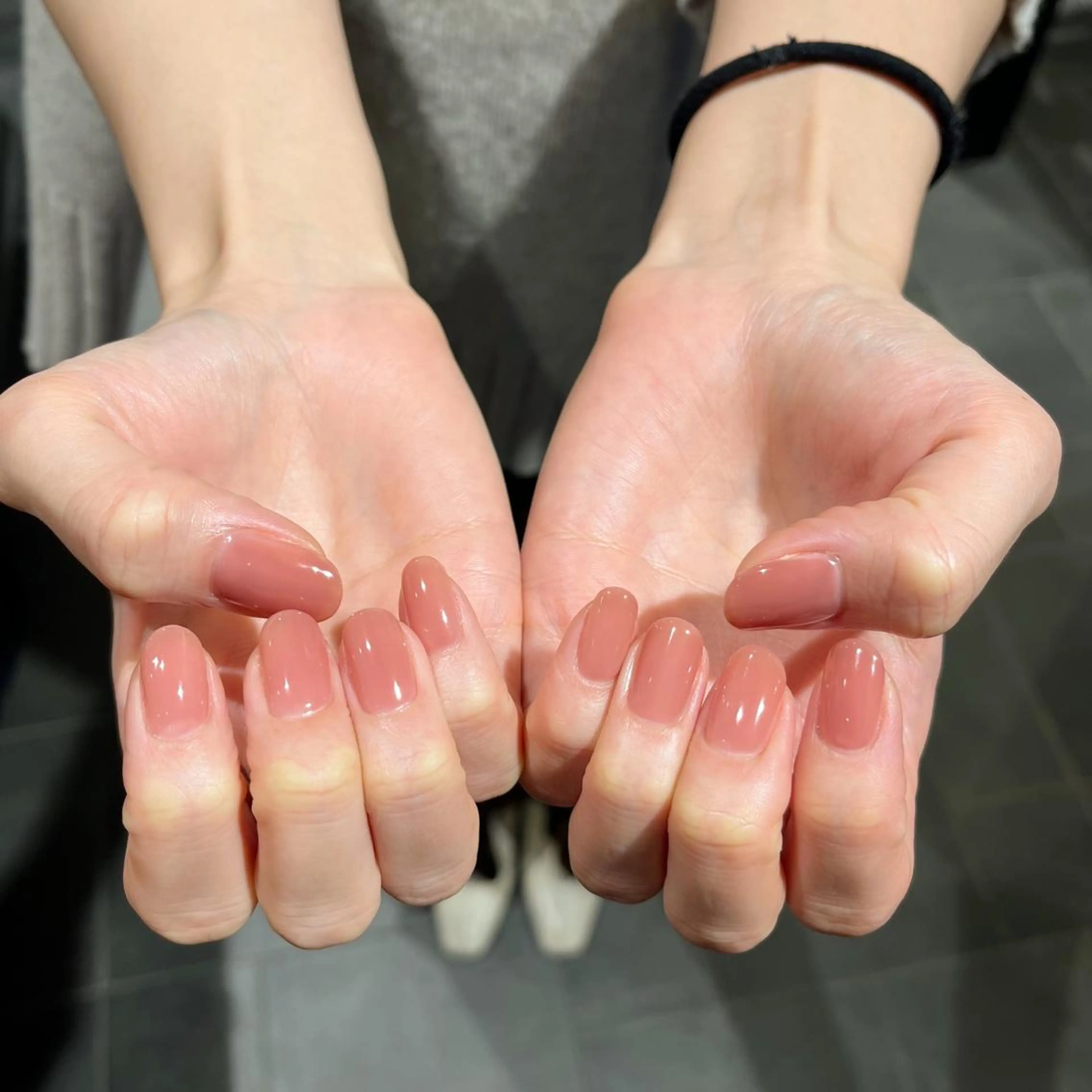 ネイル ジェルネイル ワンカラーネイル パラジェル ハンドネイル 鈴木 里奈のネイルデザイン