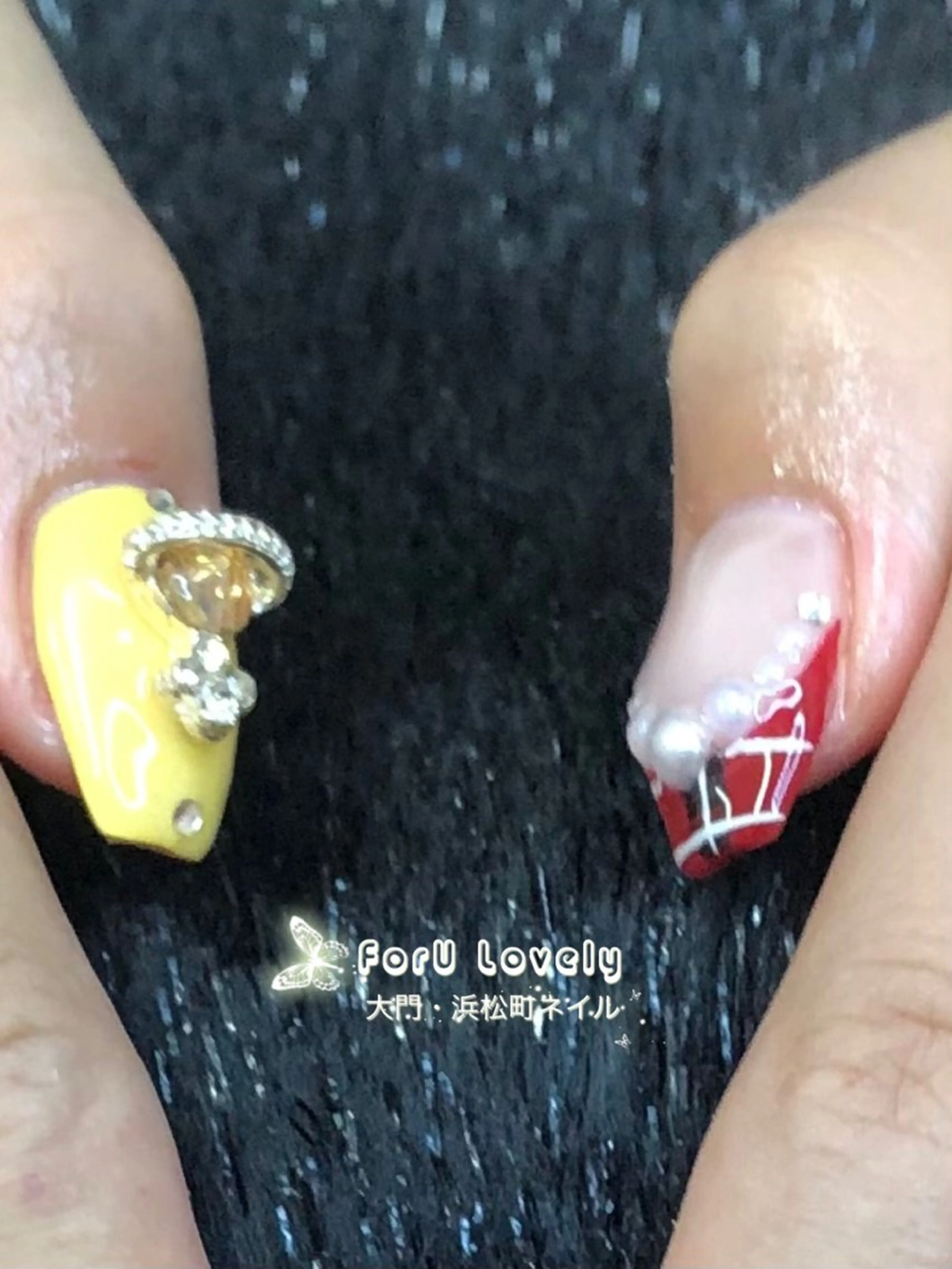 ネイル べっ甲ネイル 長さ出し フレンチネイル ジェルネイル 韓国ネイル 大門浜松町 ネイルのネイルデザイン