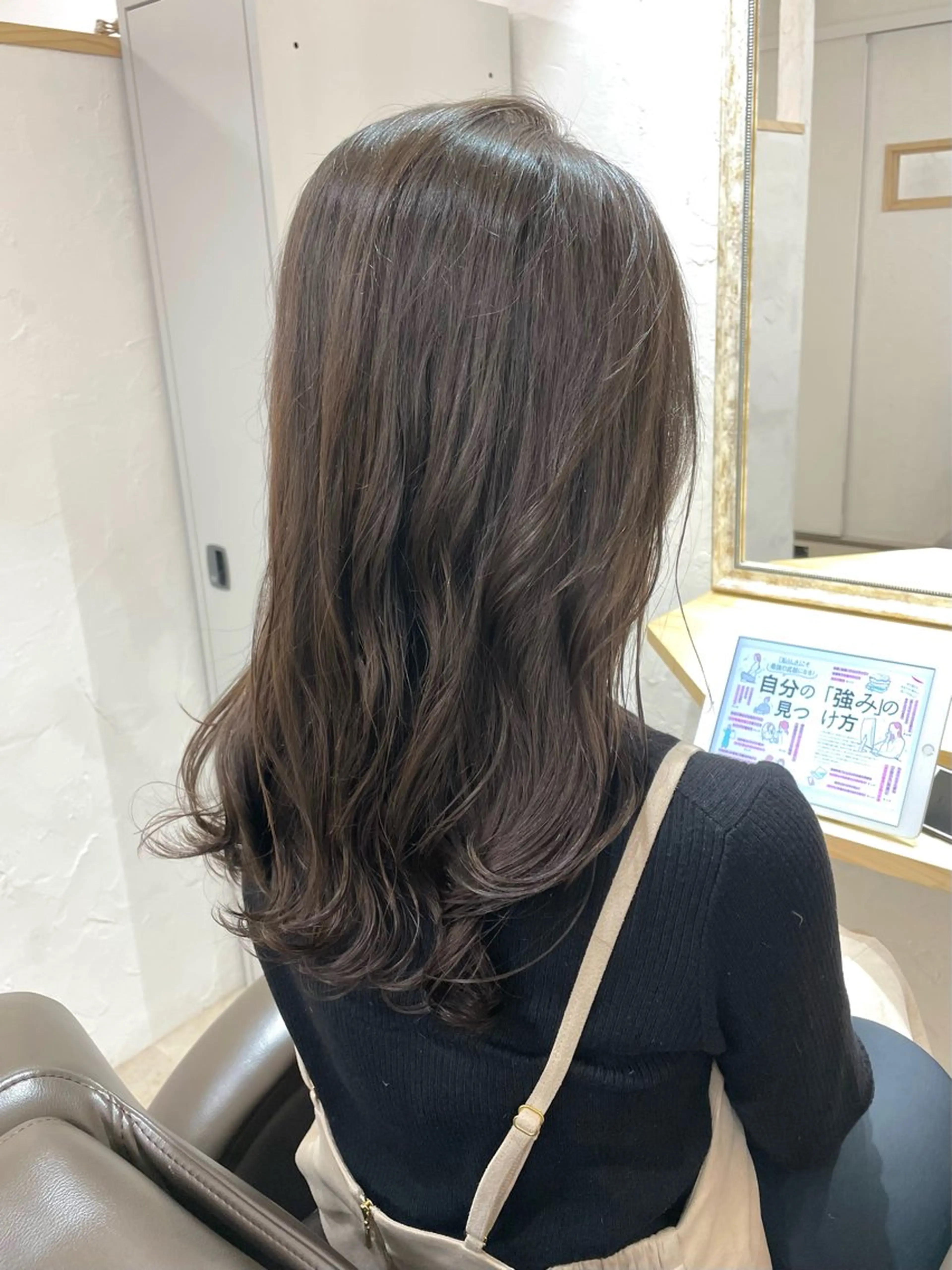 セミロング パーマ 銀座No.1髪質改善 縮毛矯正/本木のヘアスタイル