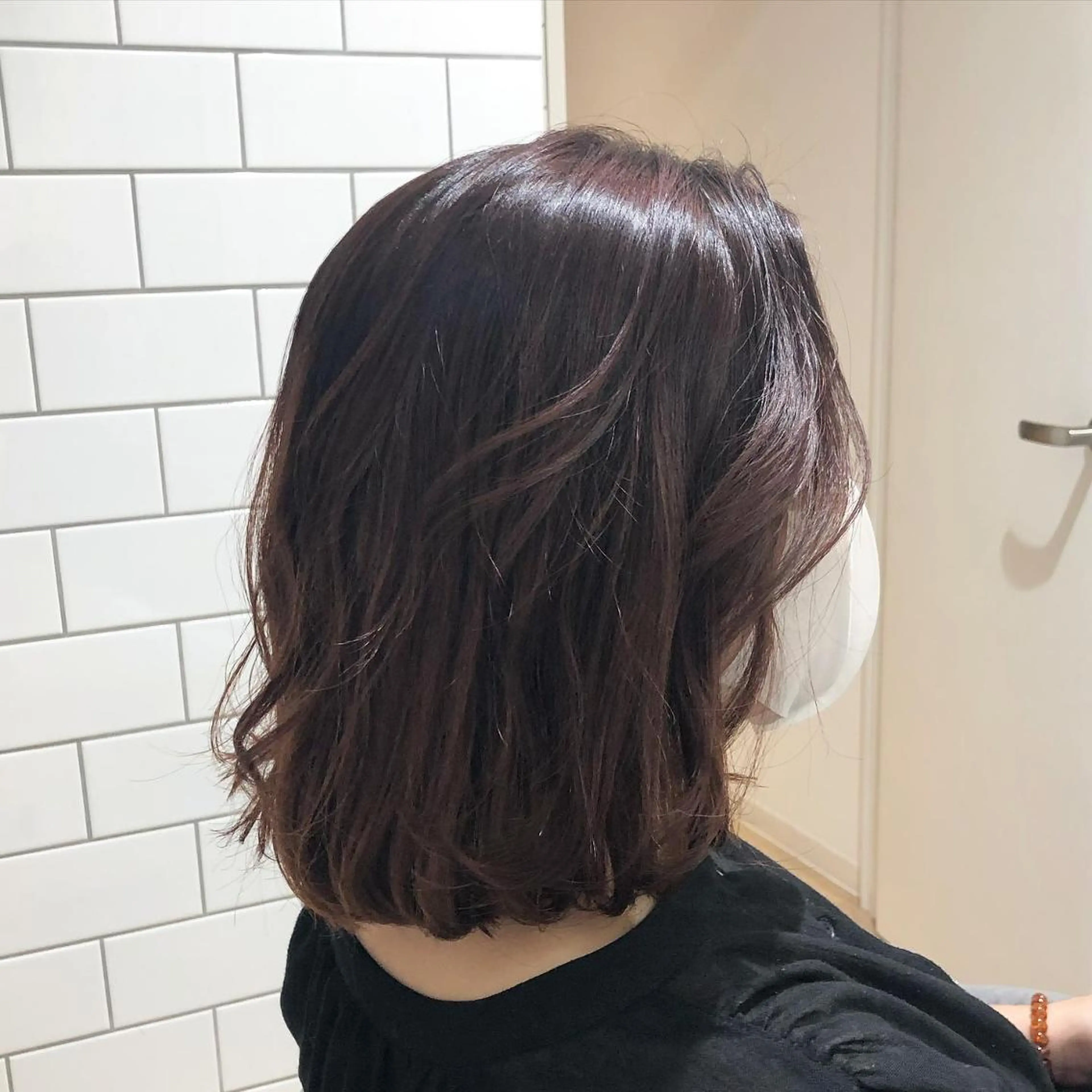 セミロング カラー ヘアアレンジ パープルカラー レッドカラー ✨🌿大人可愛い愛さ れhair🌿✨松本のヘアスタイル