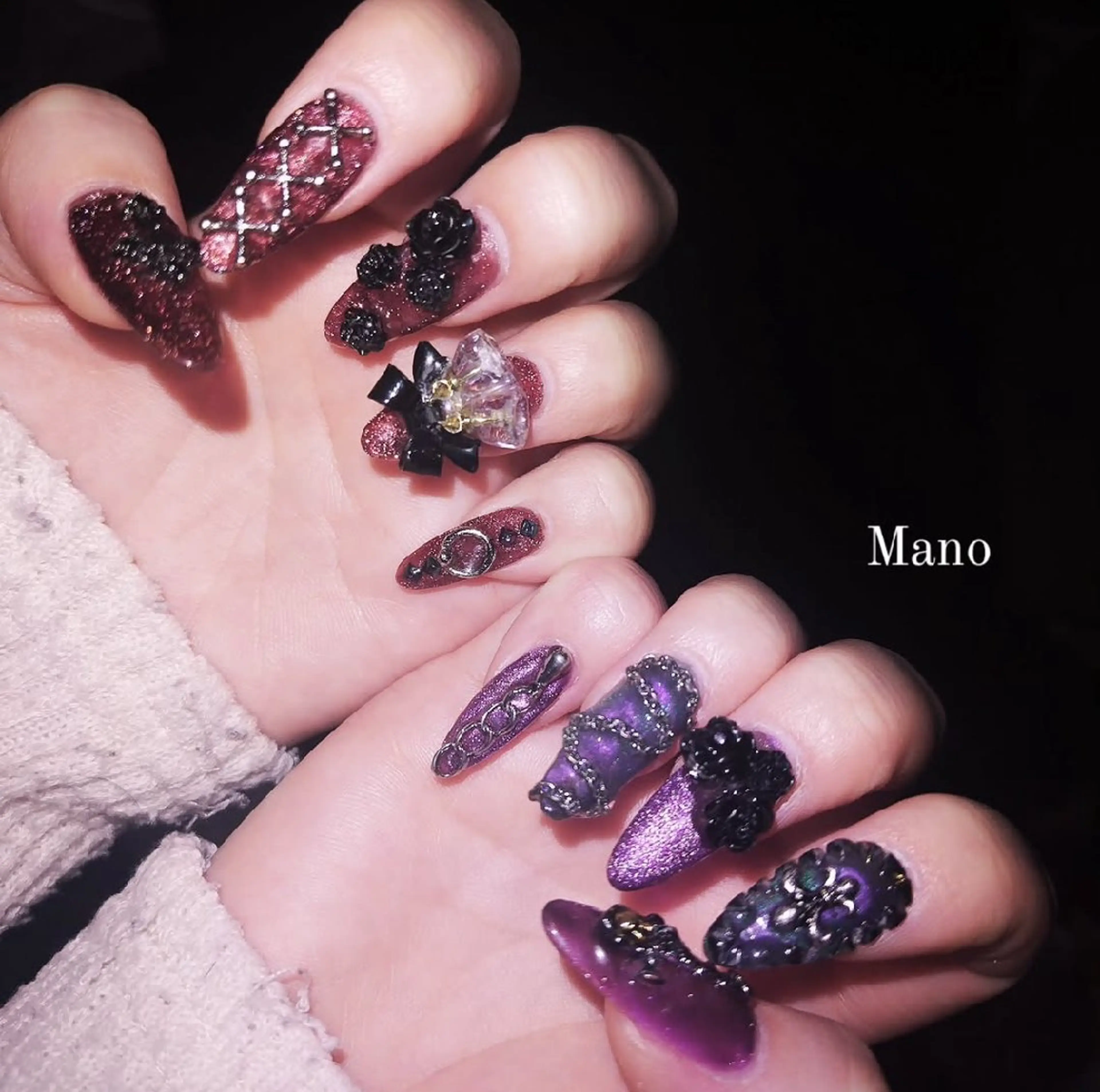 ネイル キラキラネイル 冬ネイル クリスマス EASTHAM 吉田 毬乃のネイルデザイン