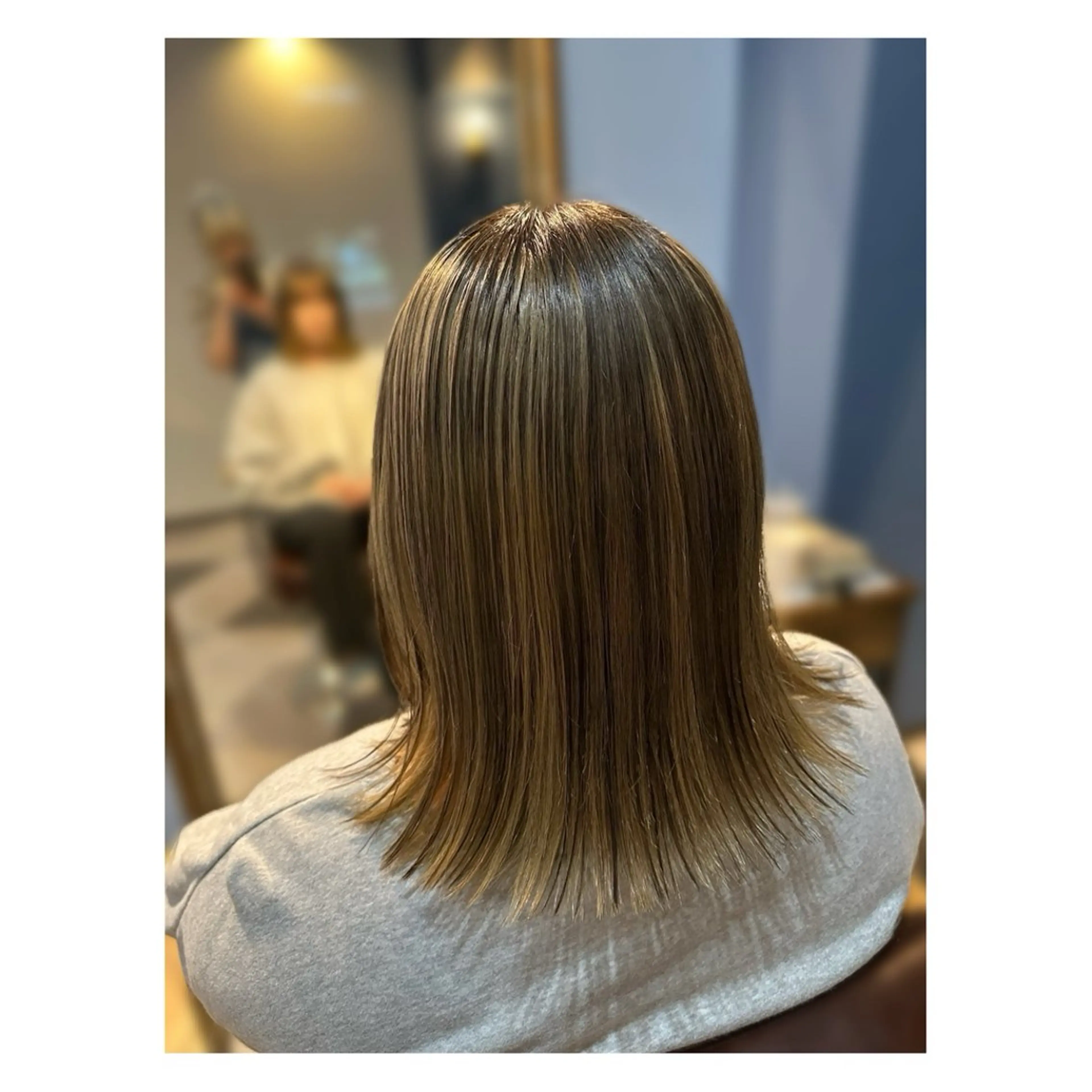 ミディアム カラー カット ヘアカラー トリートメント 中野 誠子のヘアスタイル