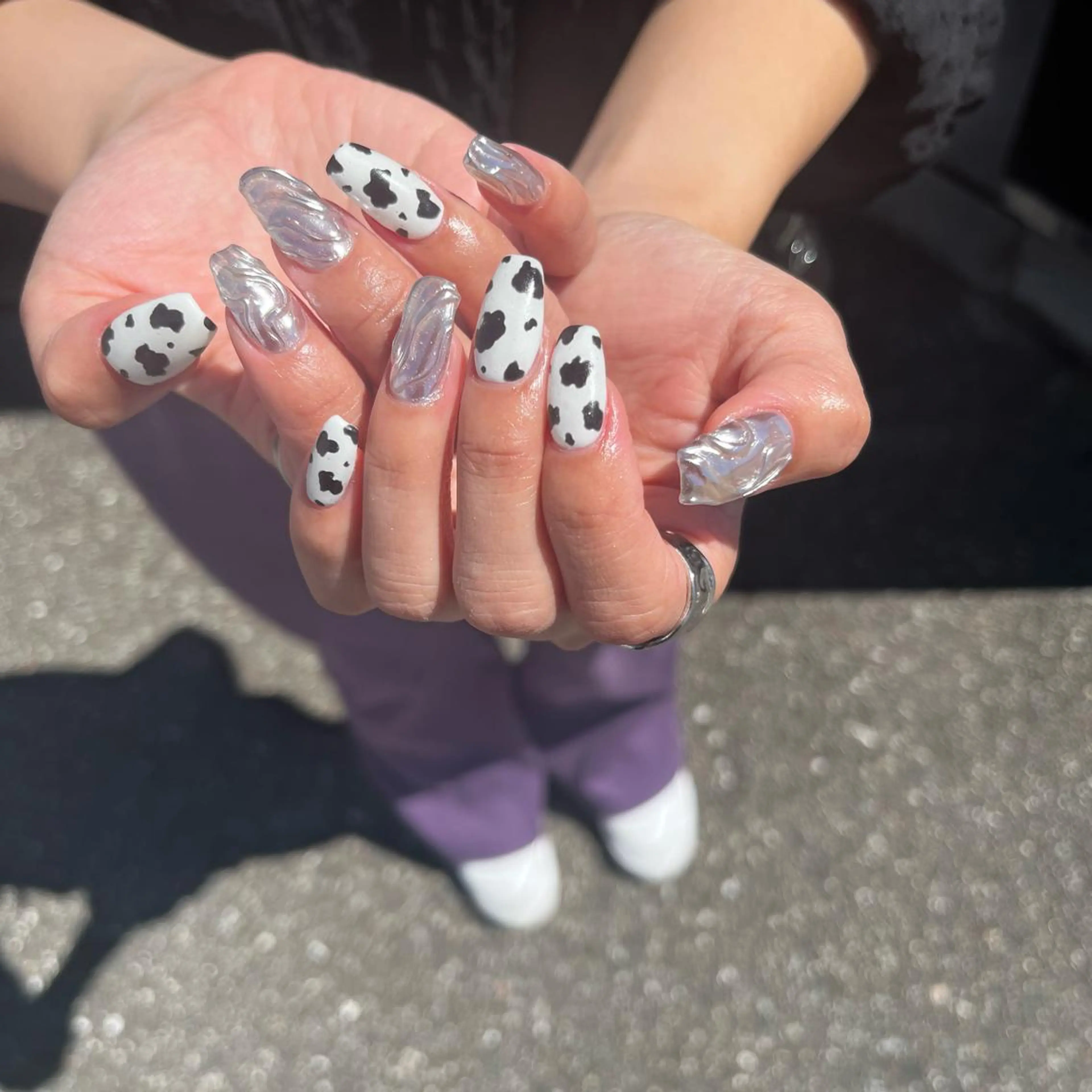 ネイル ミラーネイル スカルプネイル ハンドネイル Lia所属・eri chan nailのネイルデザイン