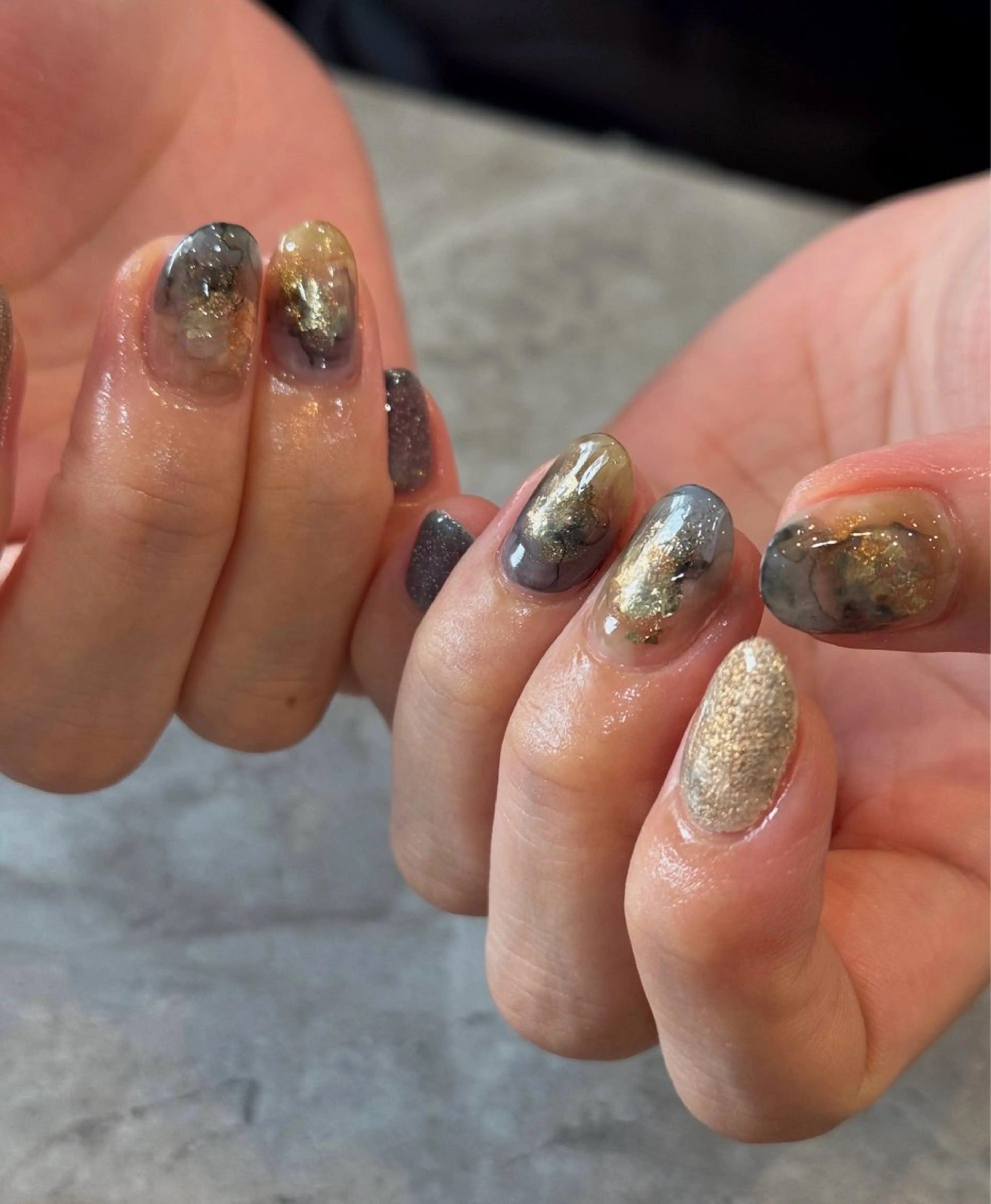 ネイル アートネイル ネイビー ハンドネイル Blé nailのネイルデザイン