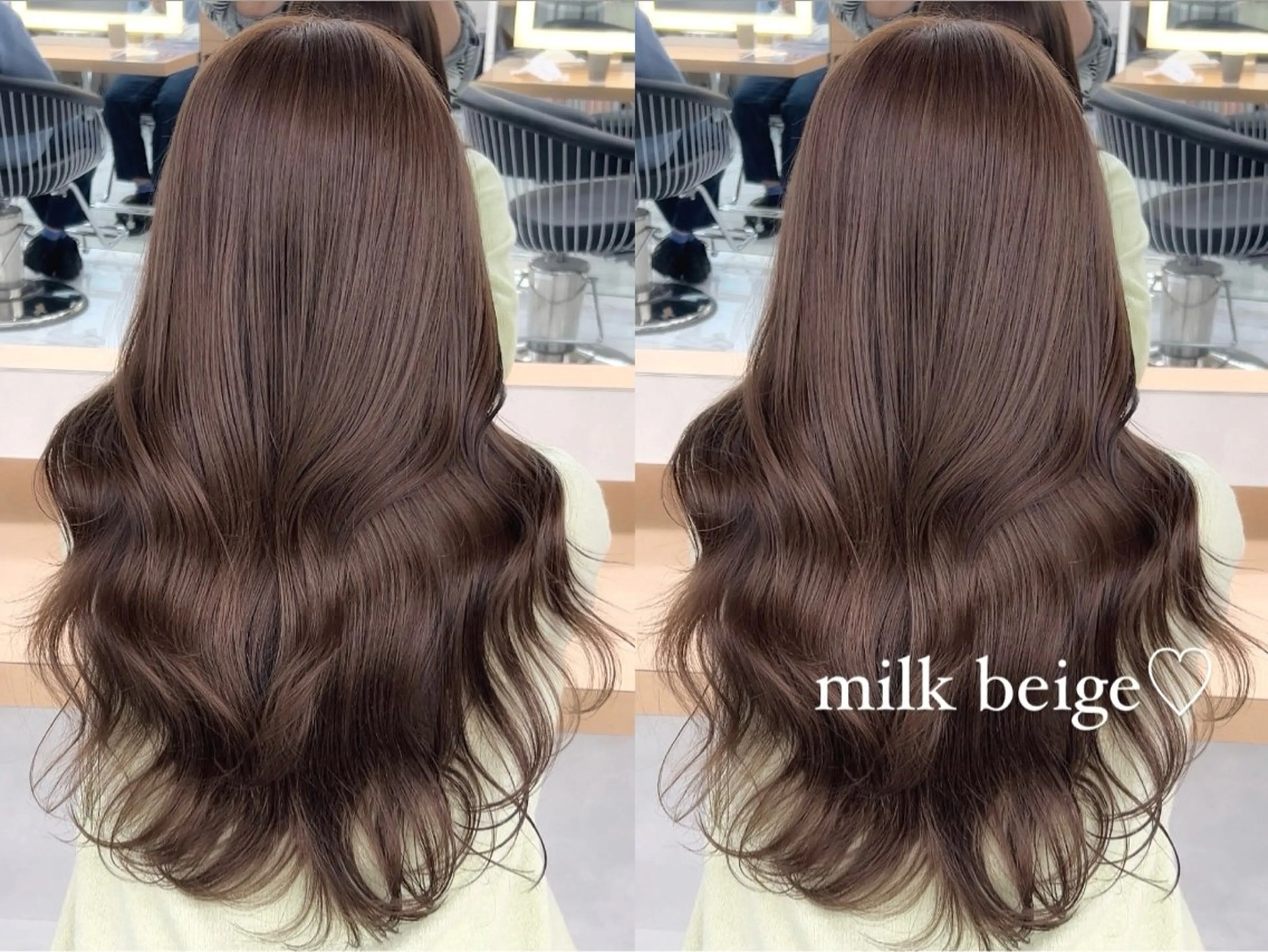 ロング カラー ヘアアレンジ 柳堀 日菜のマツエク・マツパデザイン