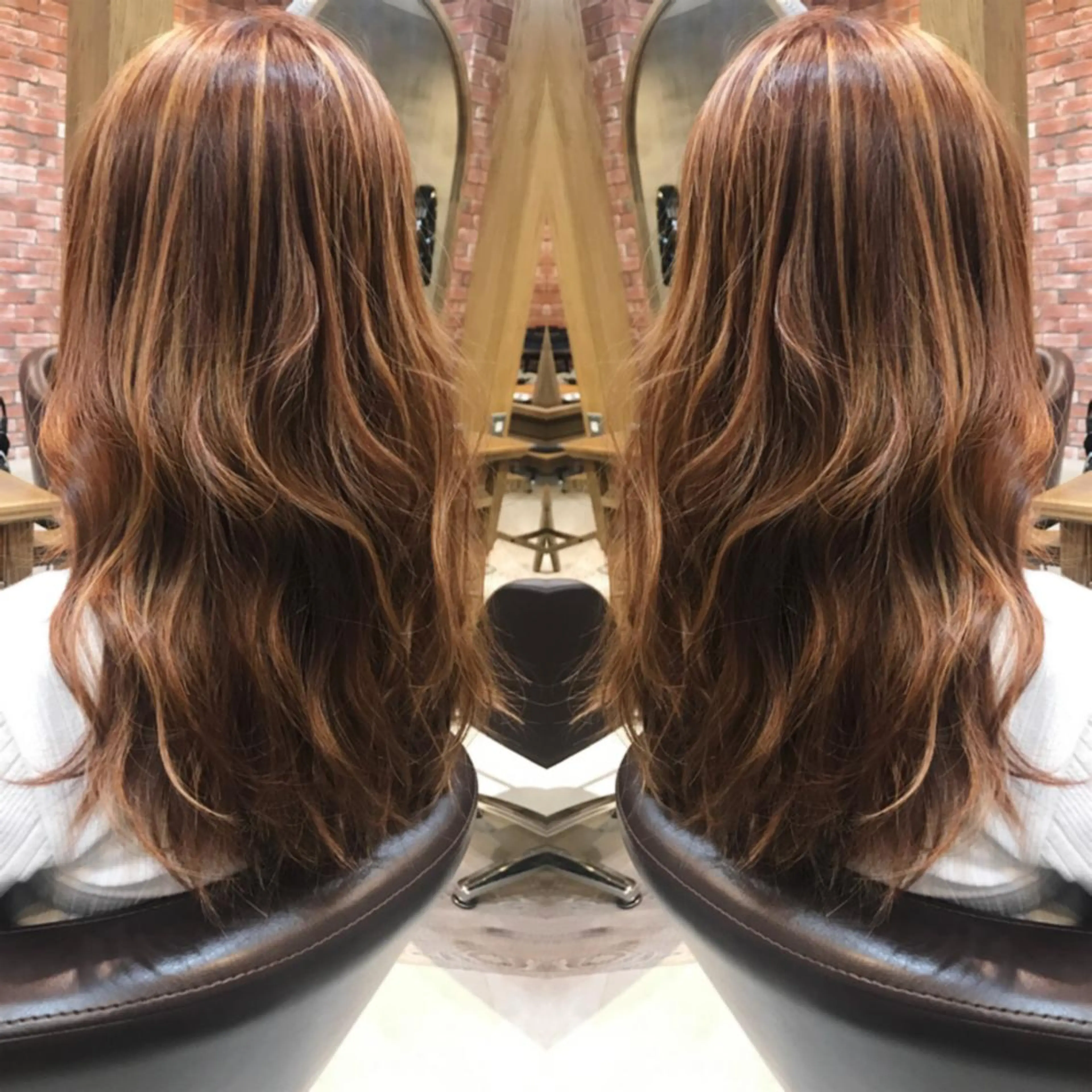 セミロング カラー ヘアカラー 重政 和樹のヘアスタイル