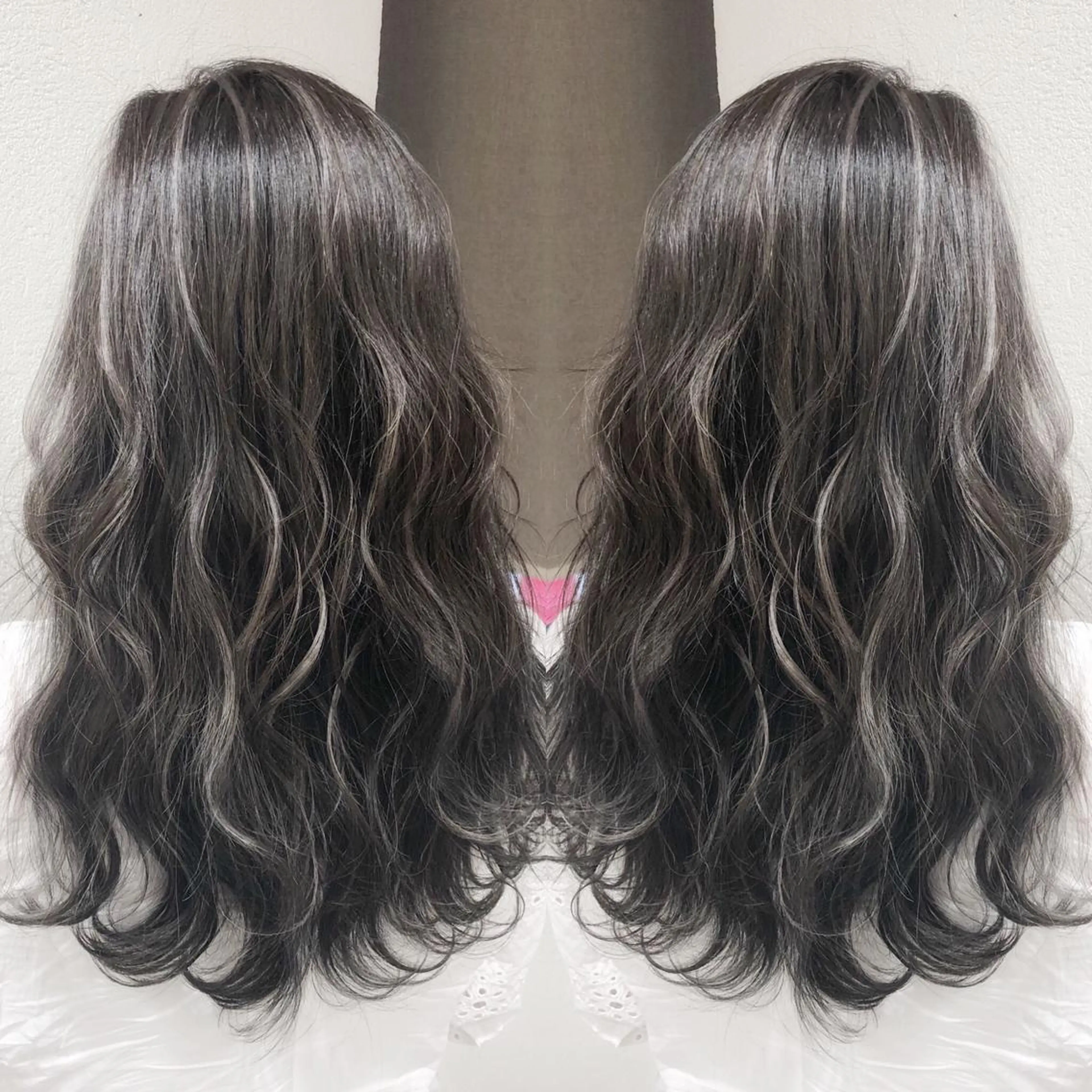 ロング カラー パーマ ヘアアレンジ メンズ メンズハイライト グレージュ ハイライトカラー 3Dハイライト ハイライト biscohair 髪にドラマを。のヘアスタイル