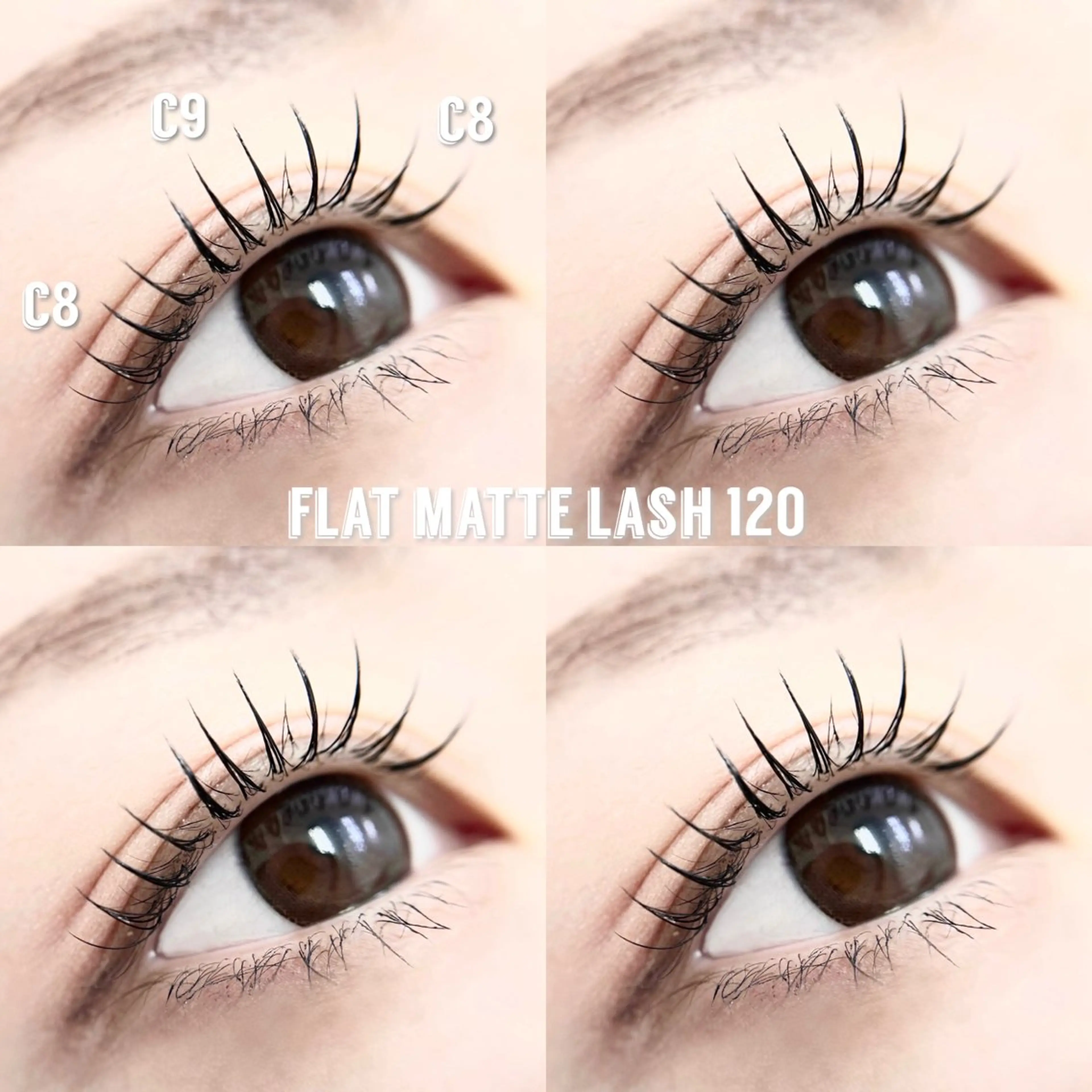 マツエク・マツパ Cカール キュート フラットラッシュ マツエク 𝙚𝙢𝙪. 🖤𝘼𝙞𝙢𝙞のマツエク・マツパデザイン