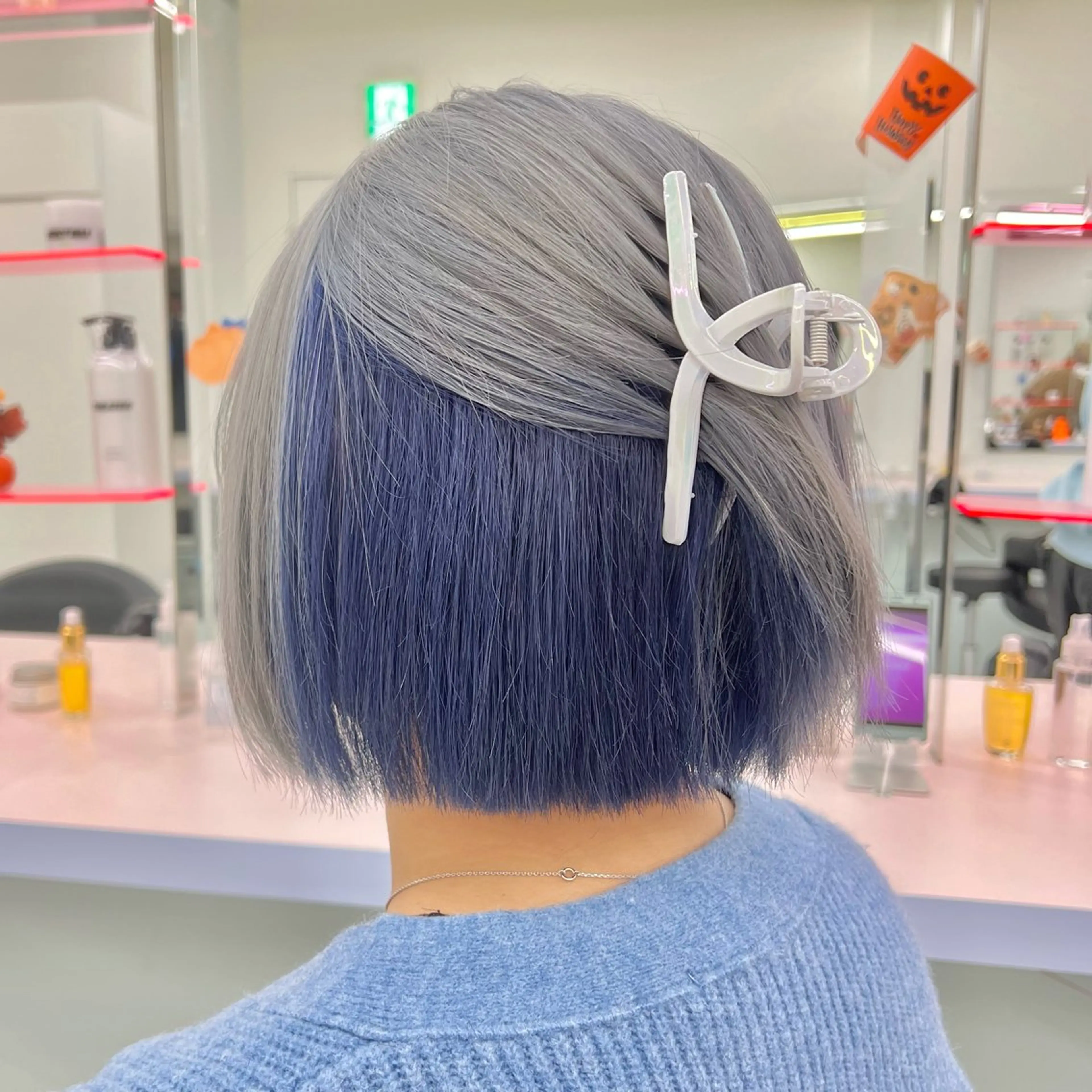 ミディアム カラー カット 縮毛矯正 韓国スタイル🇰🇷 トレンドレイヤー🪡のヘアスタイル