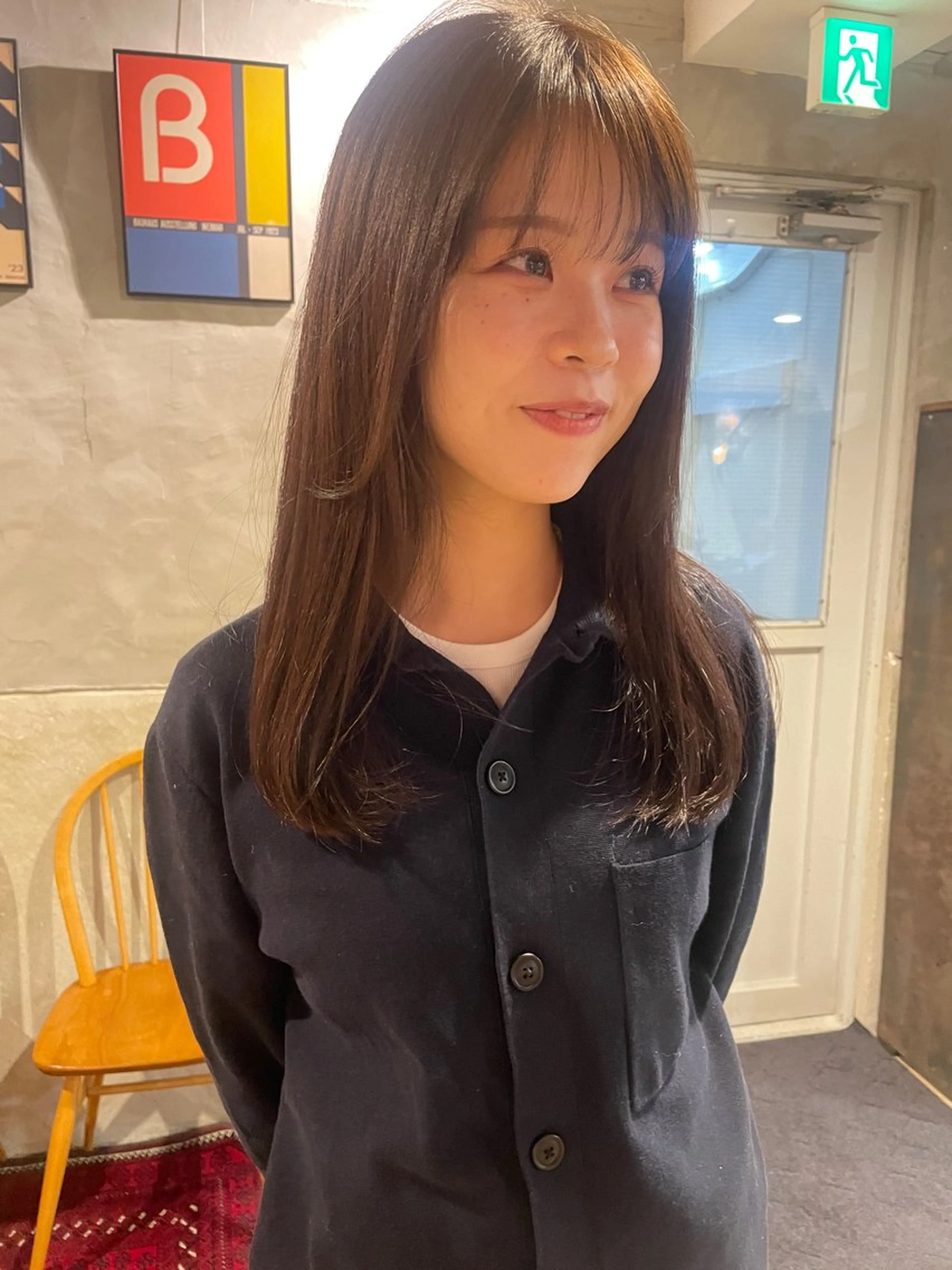 ロング カラー カット ヘアカラー トリートメント さの あやねのヘアスタイル