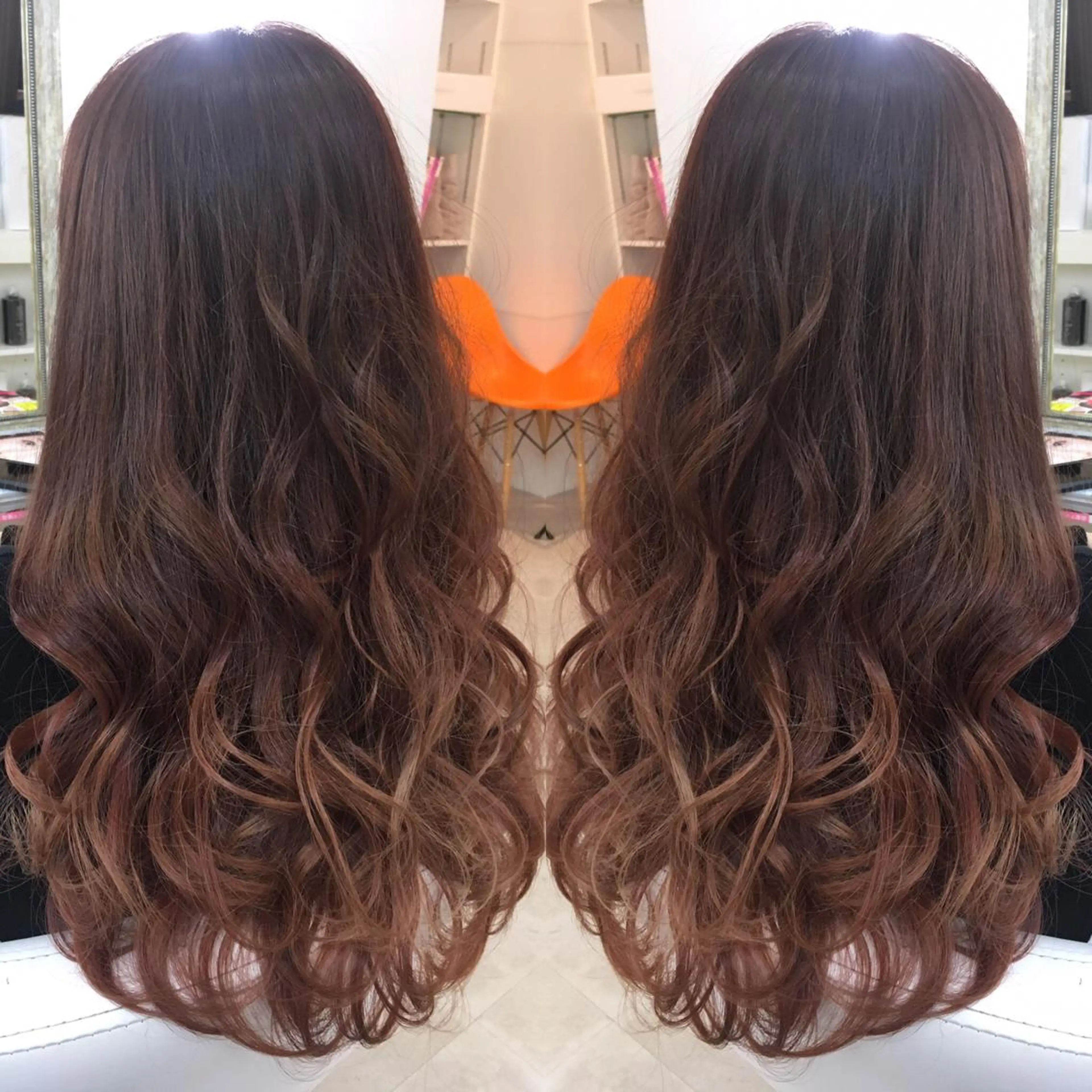 セミロング ロング カラー 髪質改善 中川 翔のヘアスタイル