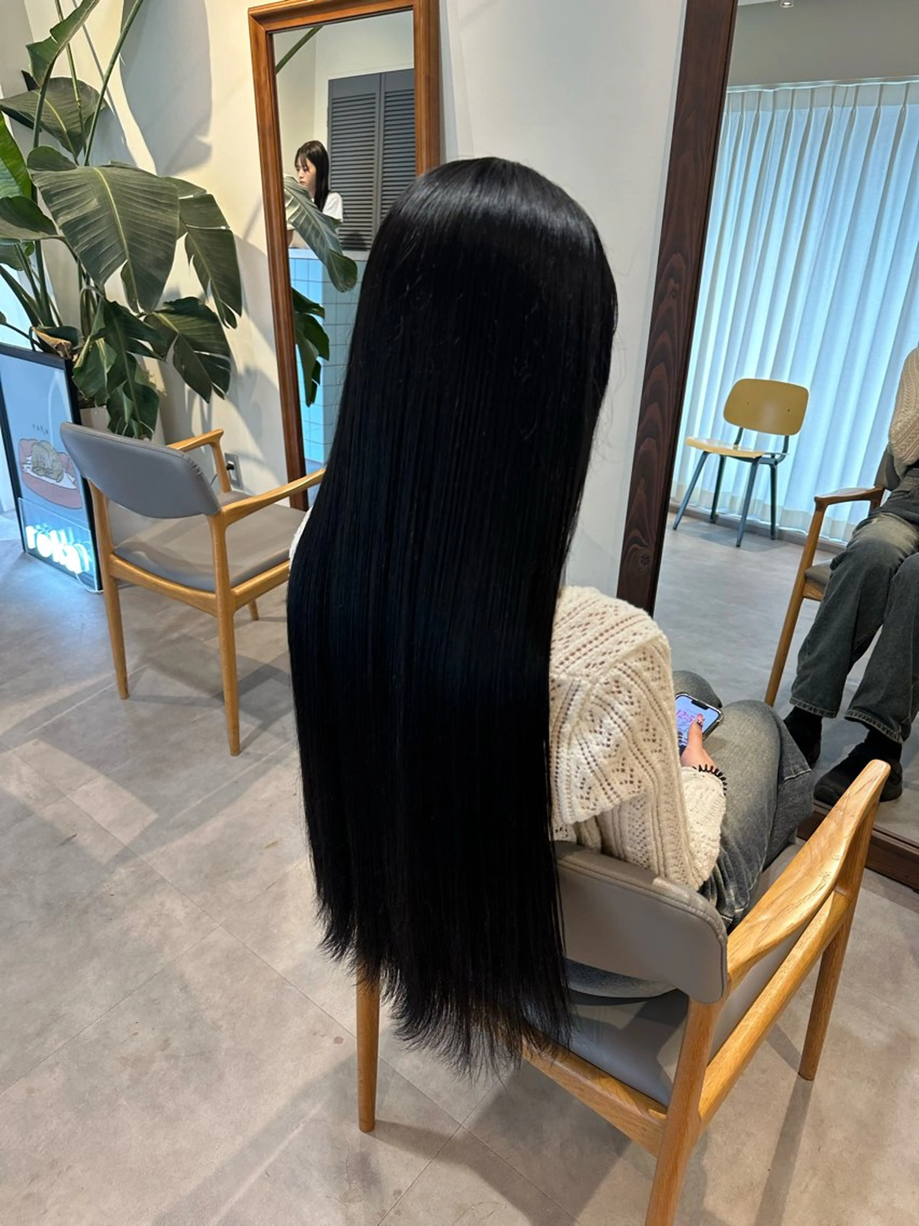 ロング 縮毛矯正 HANAME 原宿美容室のヘアスタイル