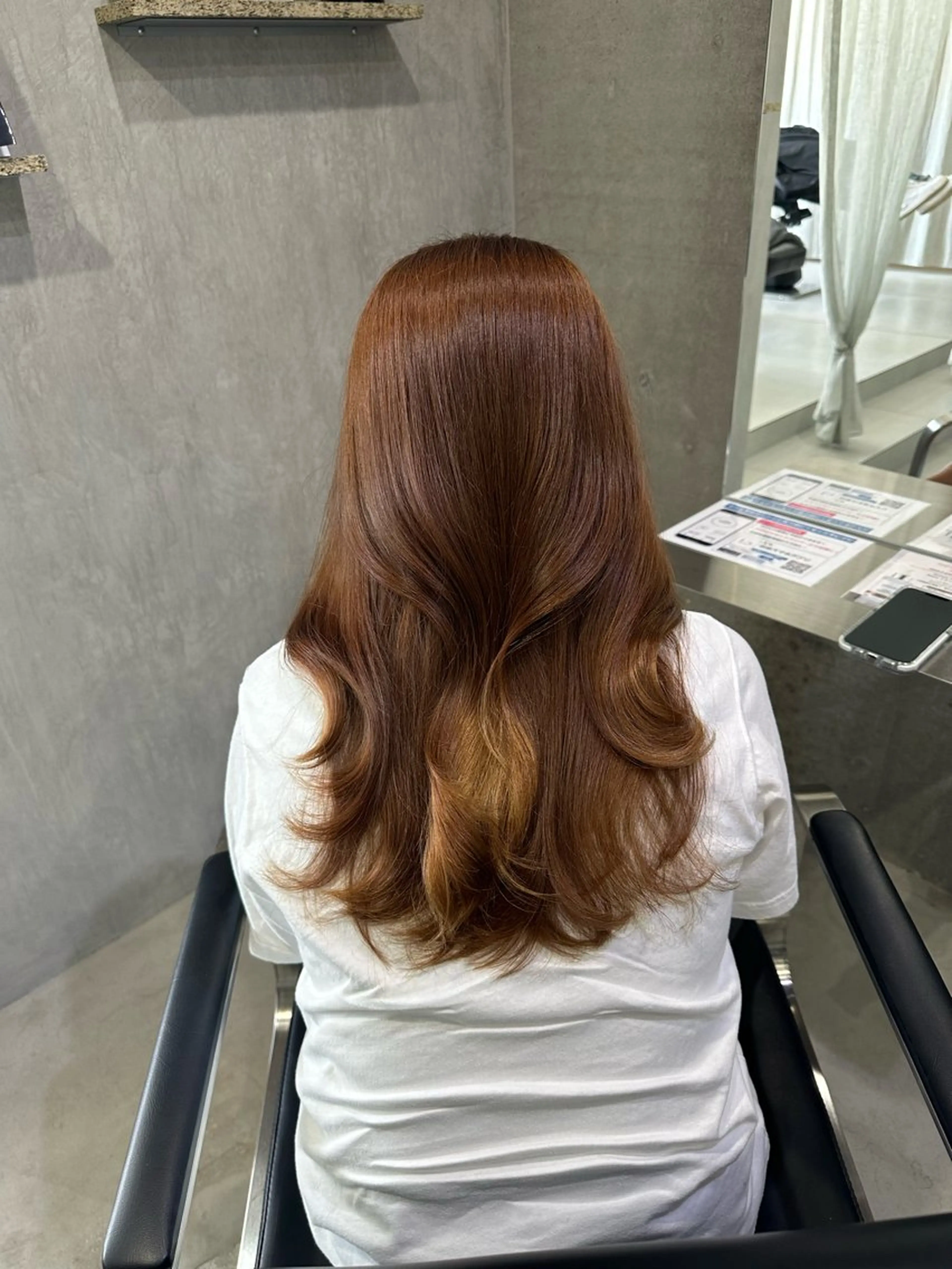 セミロング カラー 本場韓国ヘア特化 아이비/Aibiのヘアスタイル