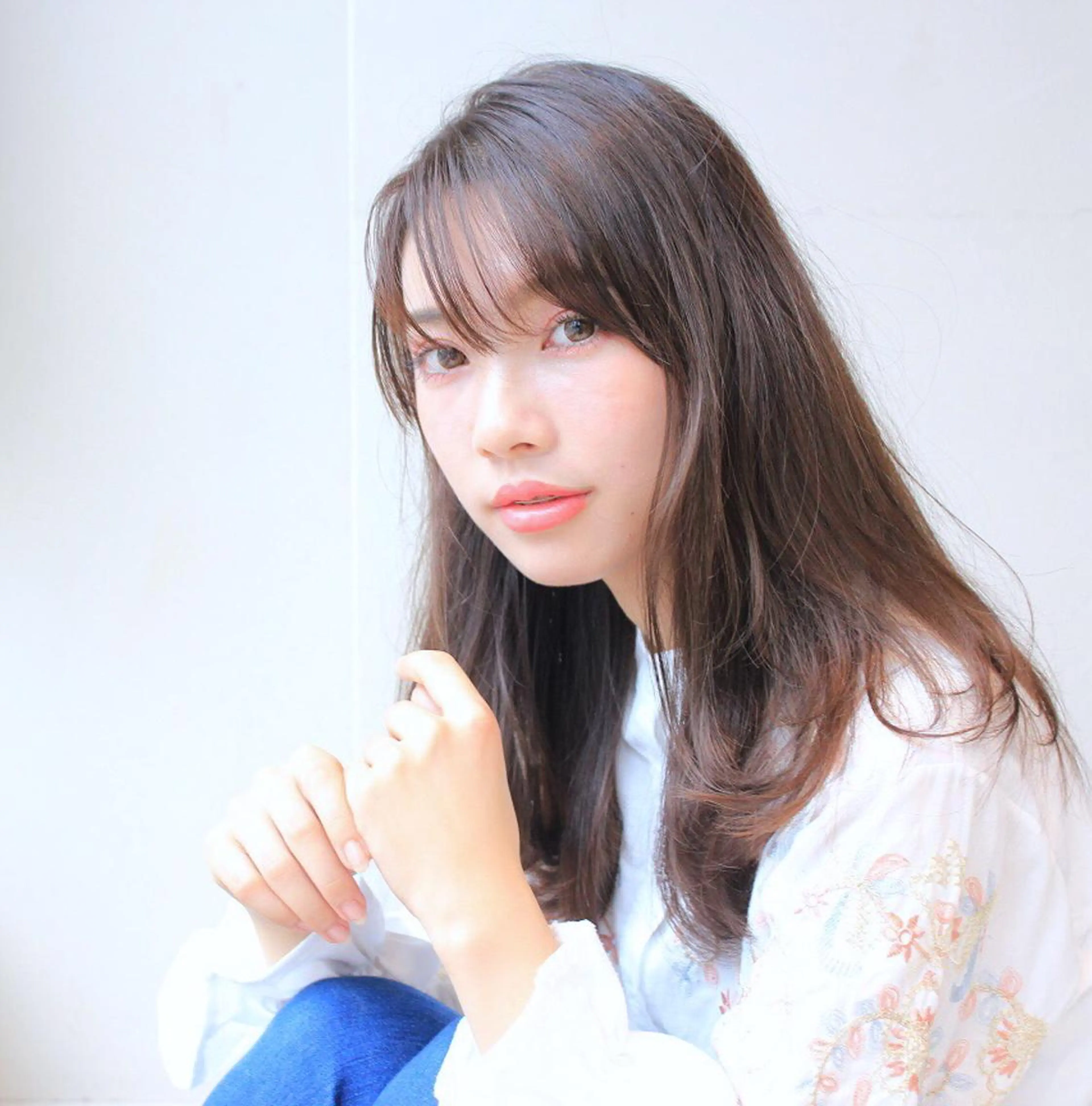 セミロング カット ヘアカラー 河野 薫のヘアスタイル