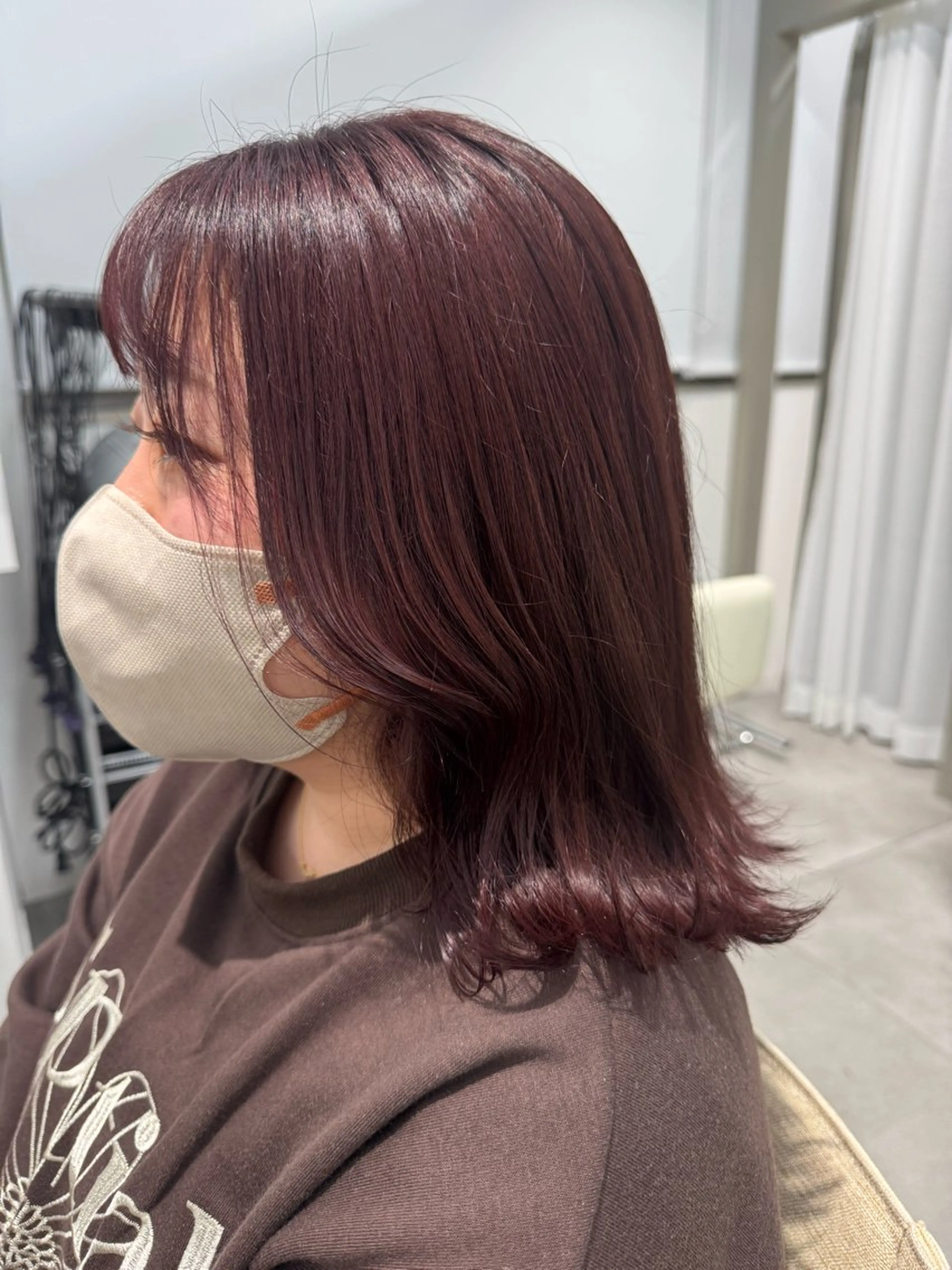 ミディアム カラー レッドカラー ヘアカラー メンズカット/ ブリーチ/かほのヘアスタイル