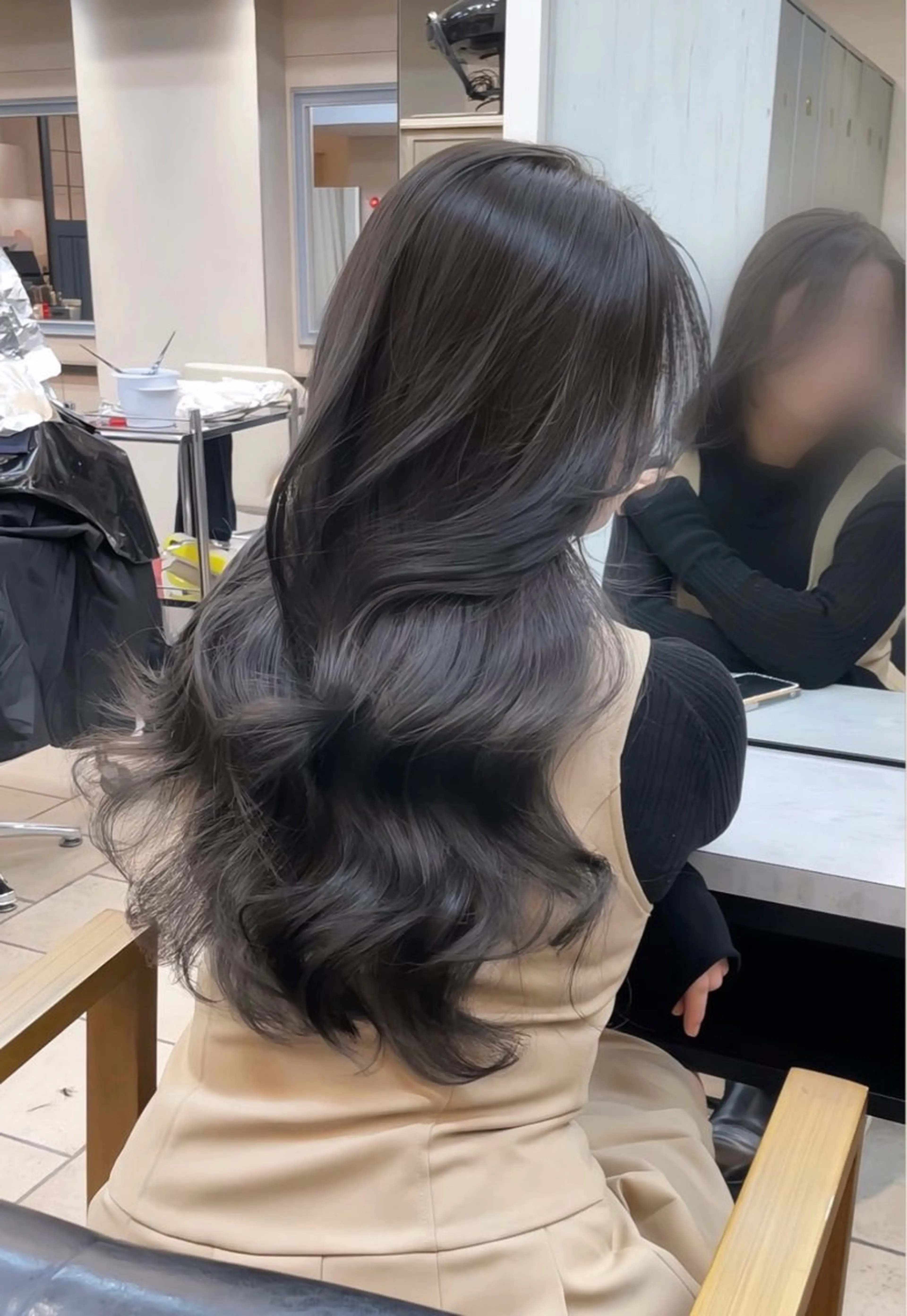 ロング カット ヘアカラー トリートメント 韓国ヘア🤍🇰🇷 ‪🫶🏻吉満のヘアスタイル