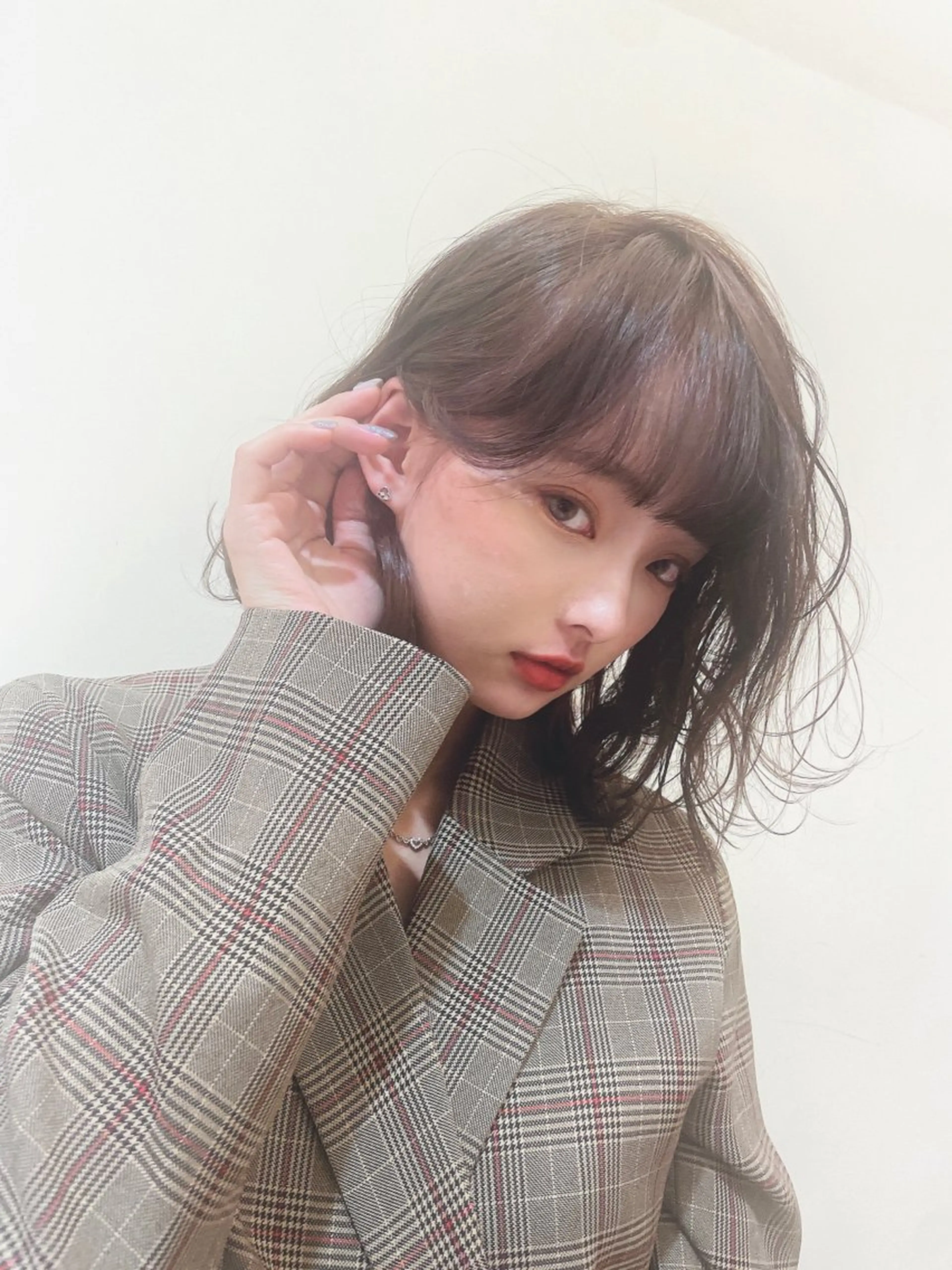 ミディアム 韓国風レイヤーカット 松葉翔のヘアスタイル