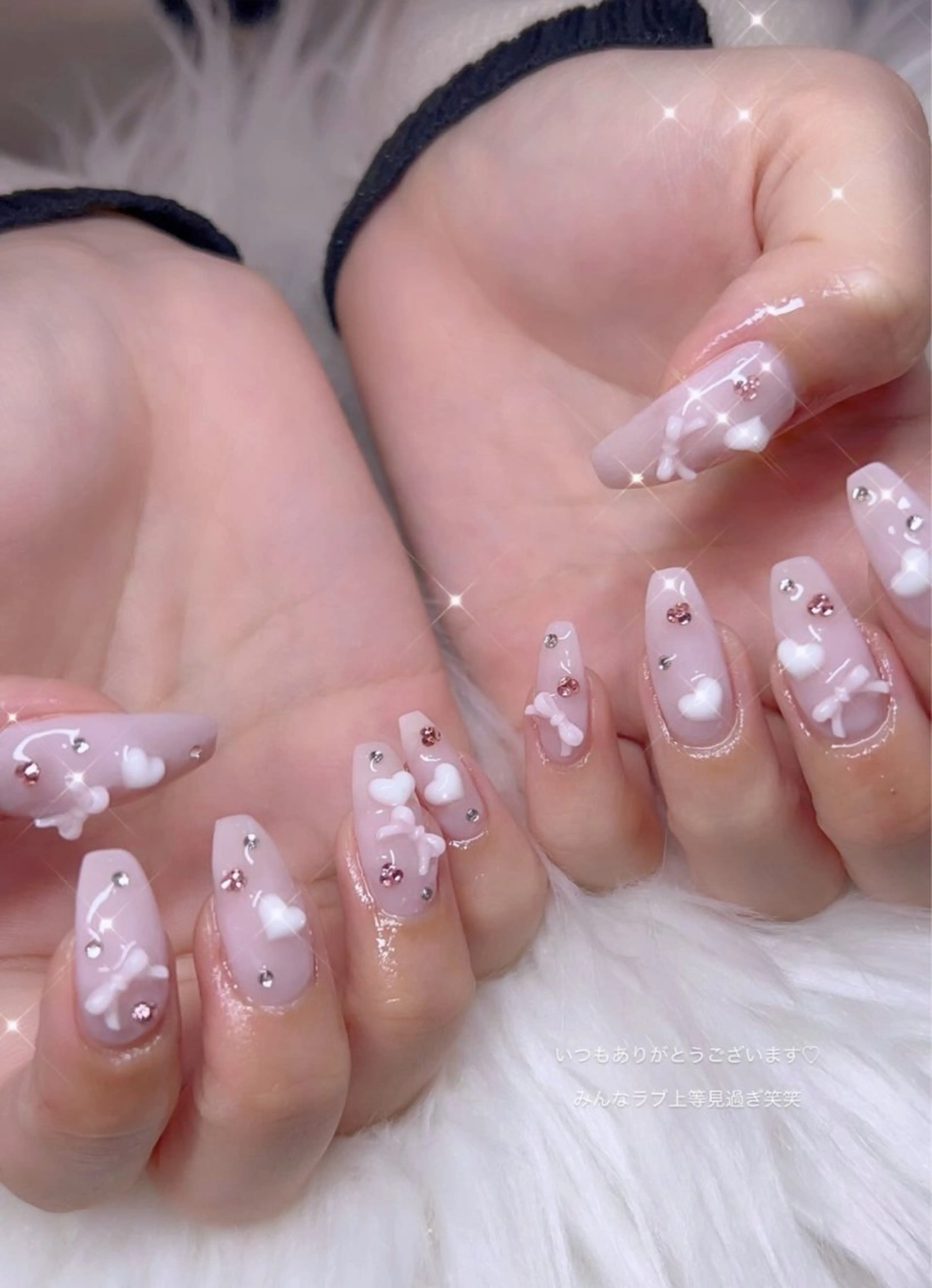 ネイル アートネイル 持ち込み バレンタイン ハンドネイル アイラブミーネイル MAMI指名のネイルデザイン