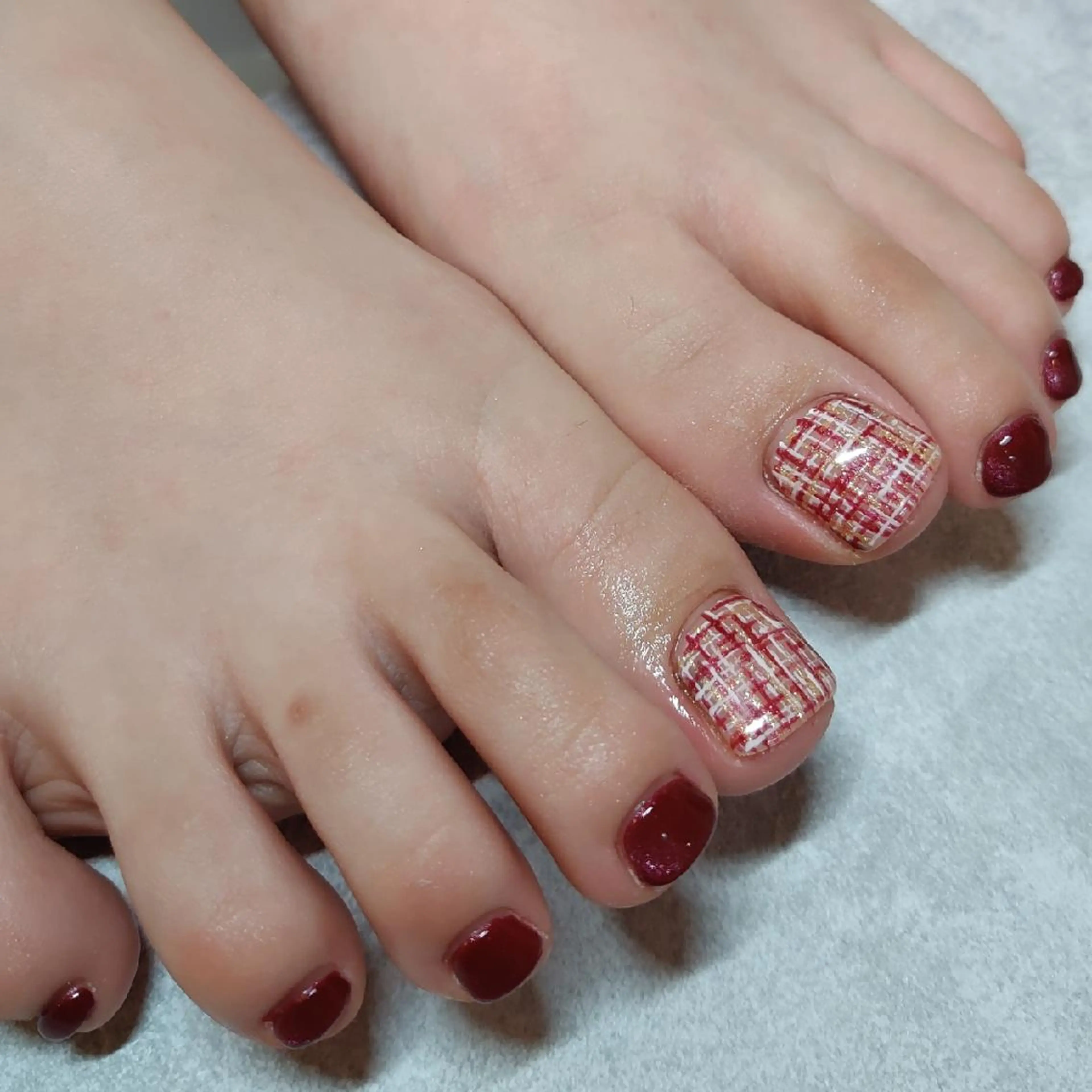 ネイル ツイードネイル ジェヌインネイル 河内のネイルデザイン