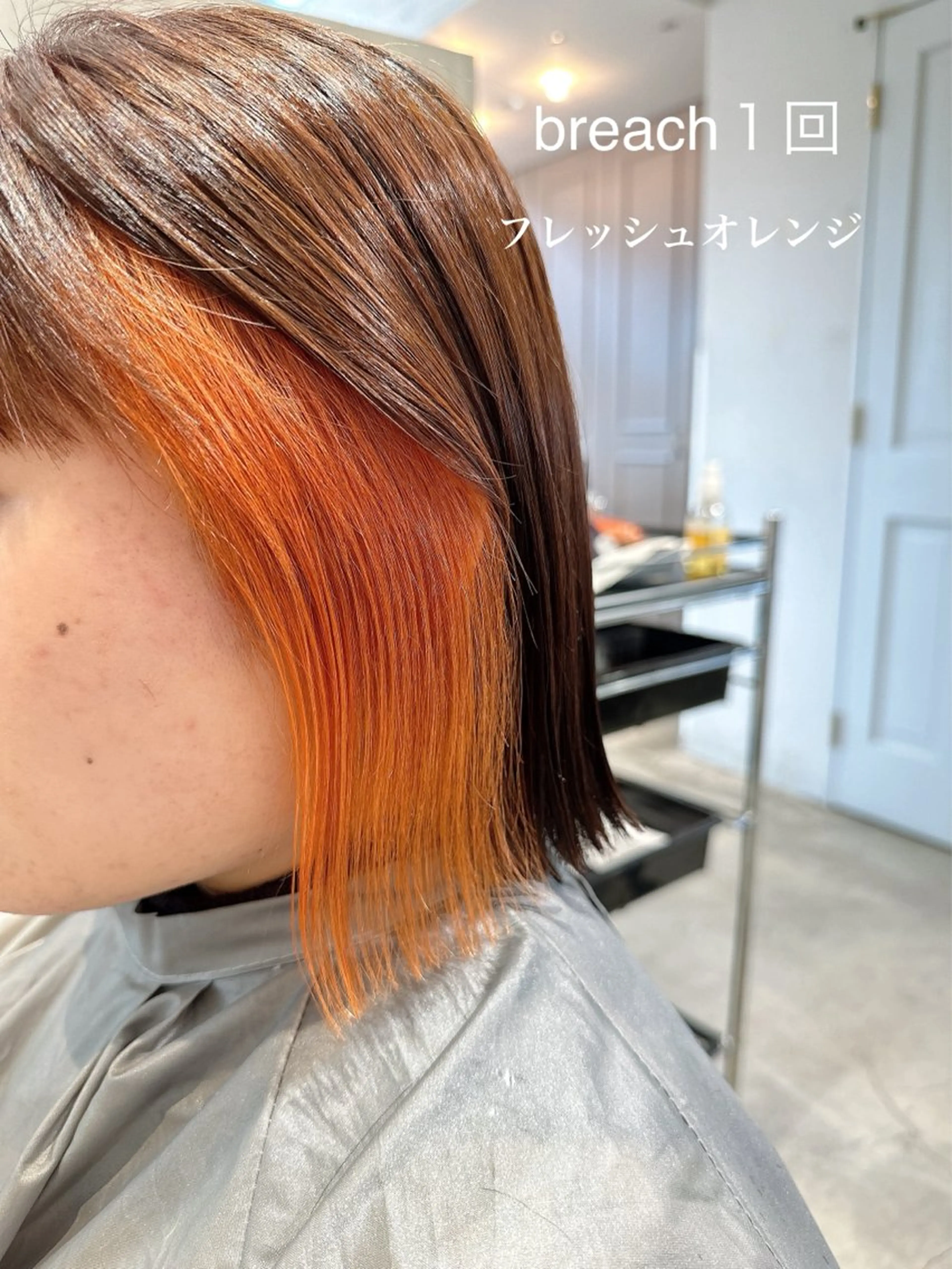 ショート カラー オレンジ カット ヘアカラー つくば 【Ciqi】 あくつのヘアスタイル