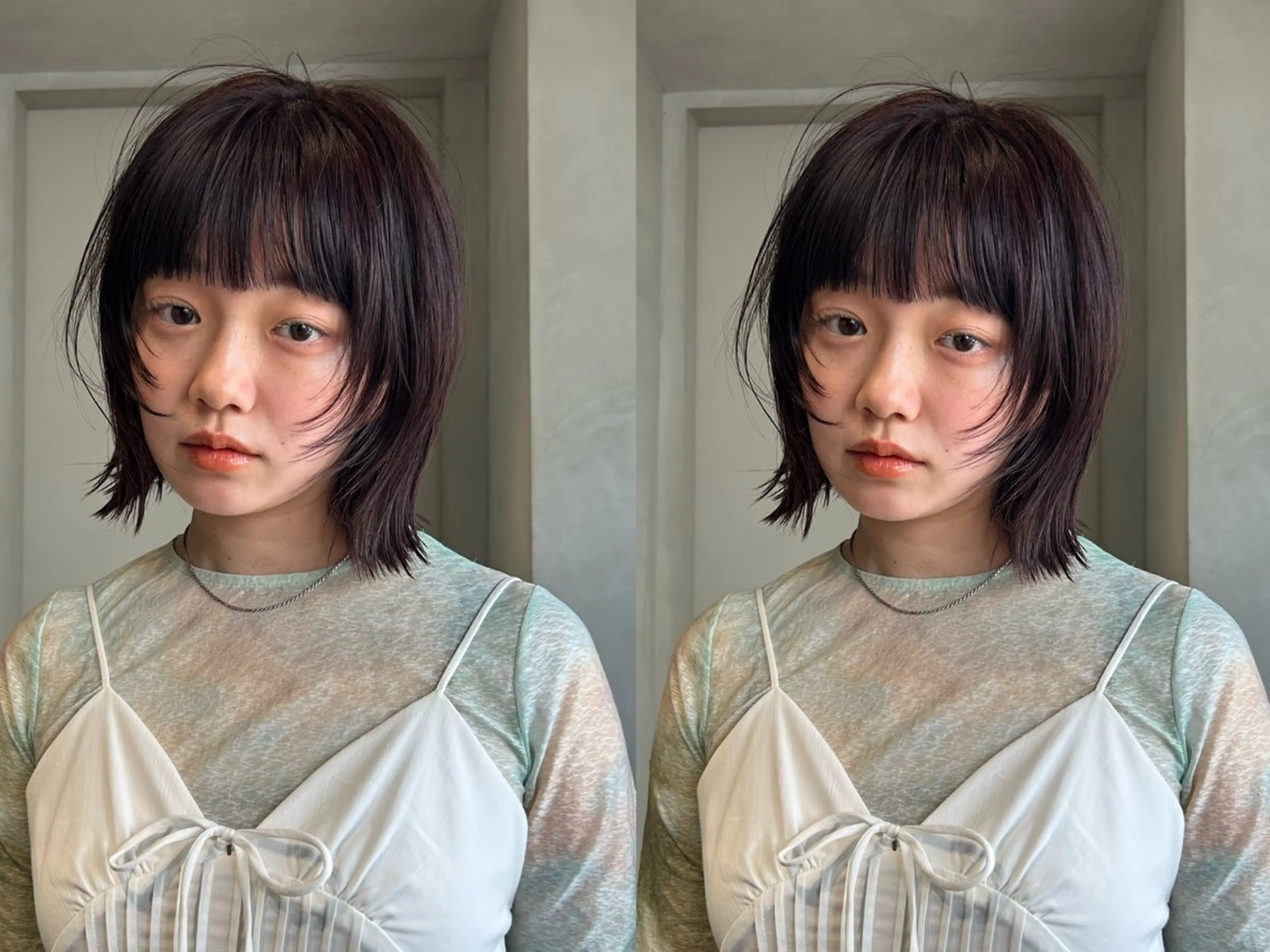 ショート ボブレイヤー ボブ レイヤーカット 宮城 星のヘアスタイル