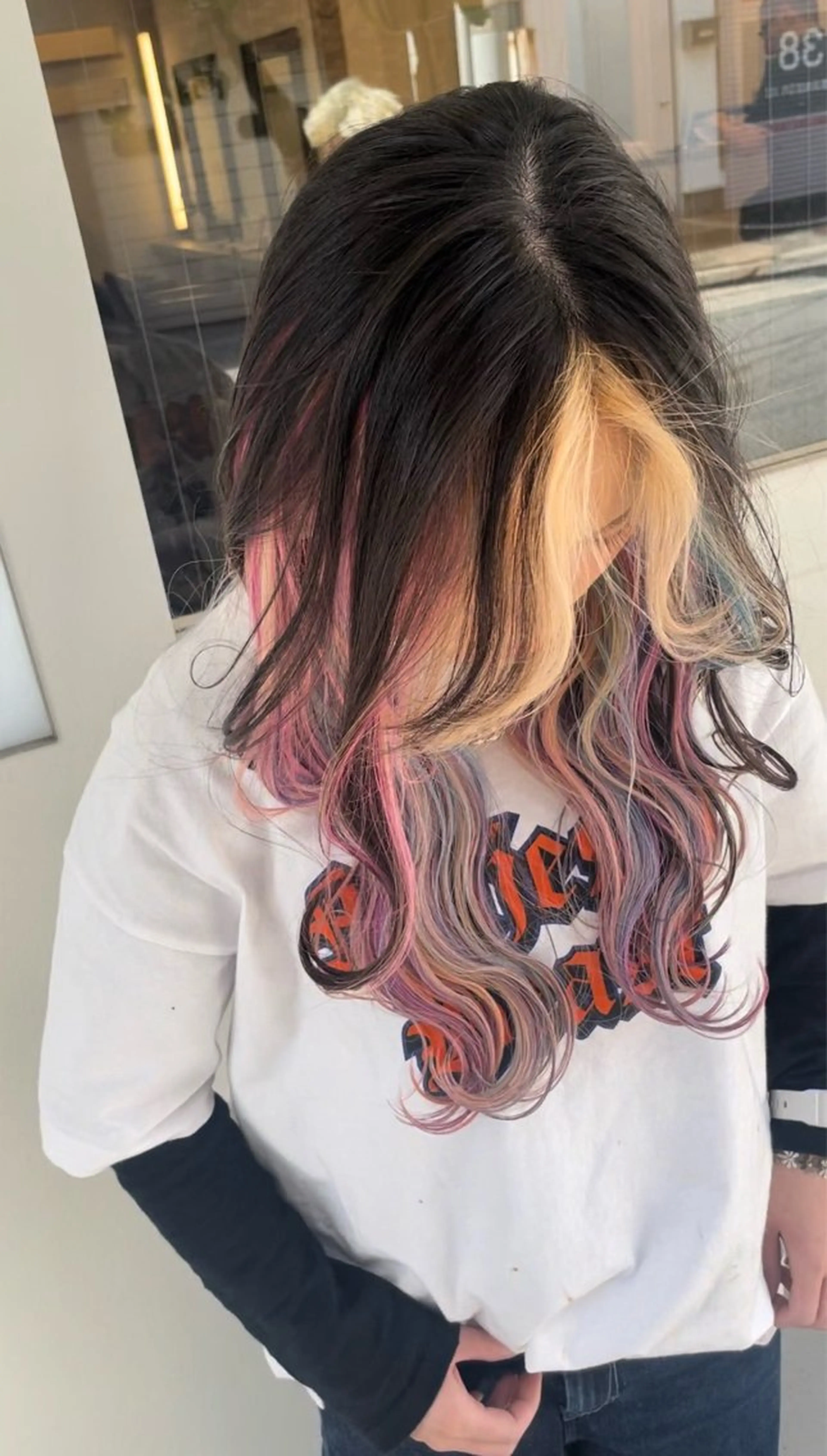 セミロング カラー ブリーチ ユニコーンカラー カット ヘアカラー トリートメント 髪質改善/ハイトーン カラー/久保田彰のヘアスタイル