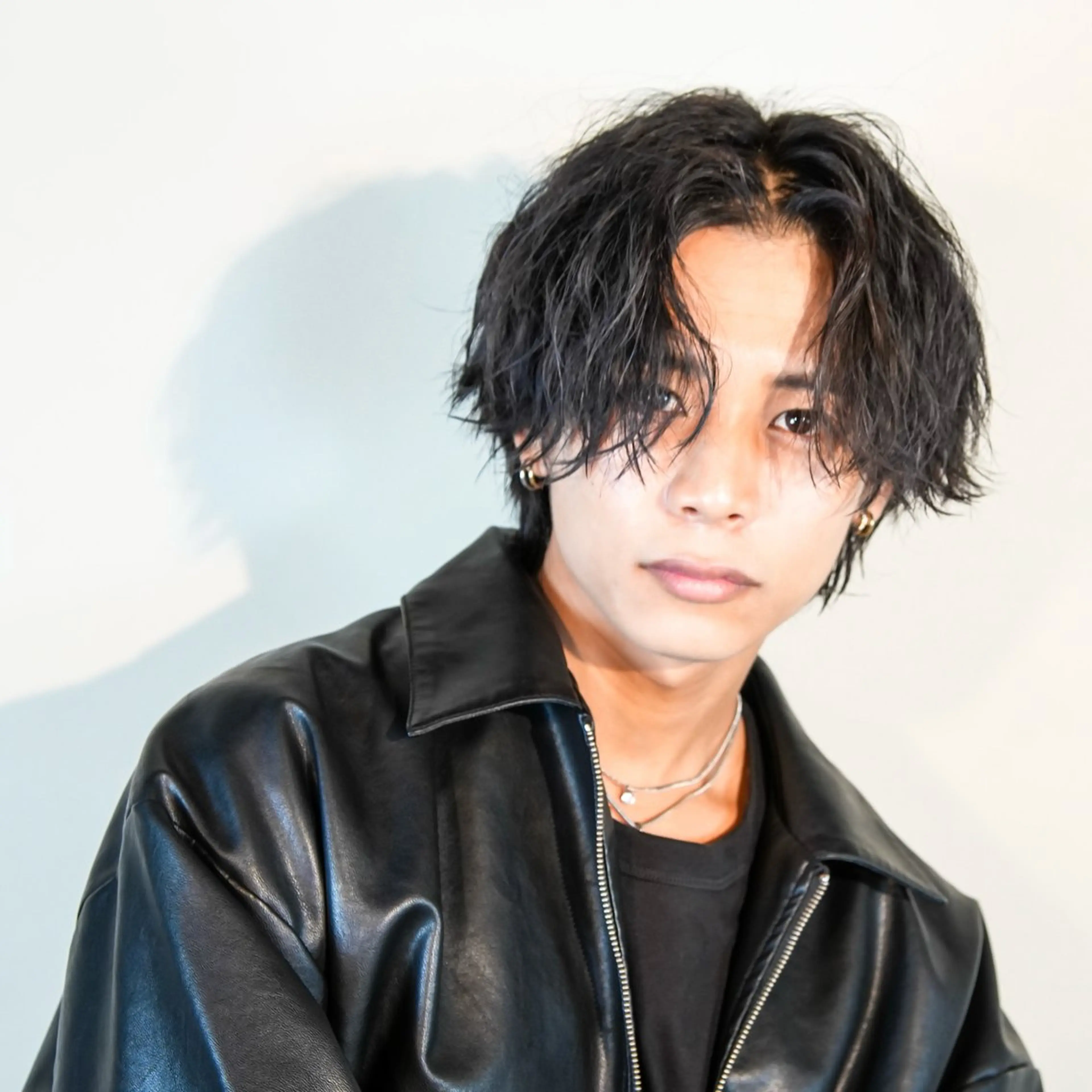 ミディアム カラー パーマ メンズ カット パーマ トリートメント ハイトーン/メンズマ ッシュ/KYOHEIのヘアスタイル