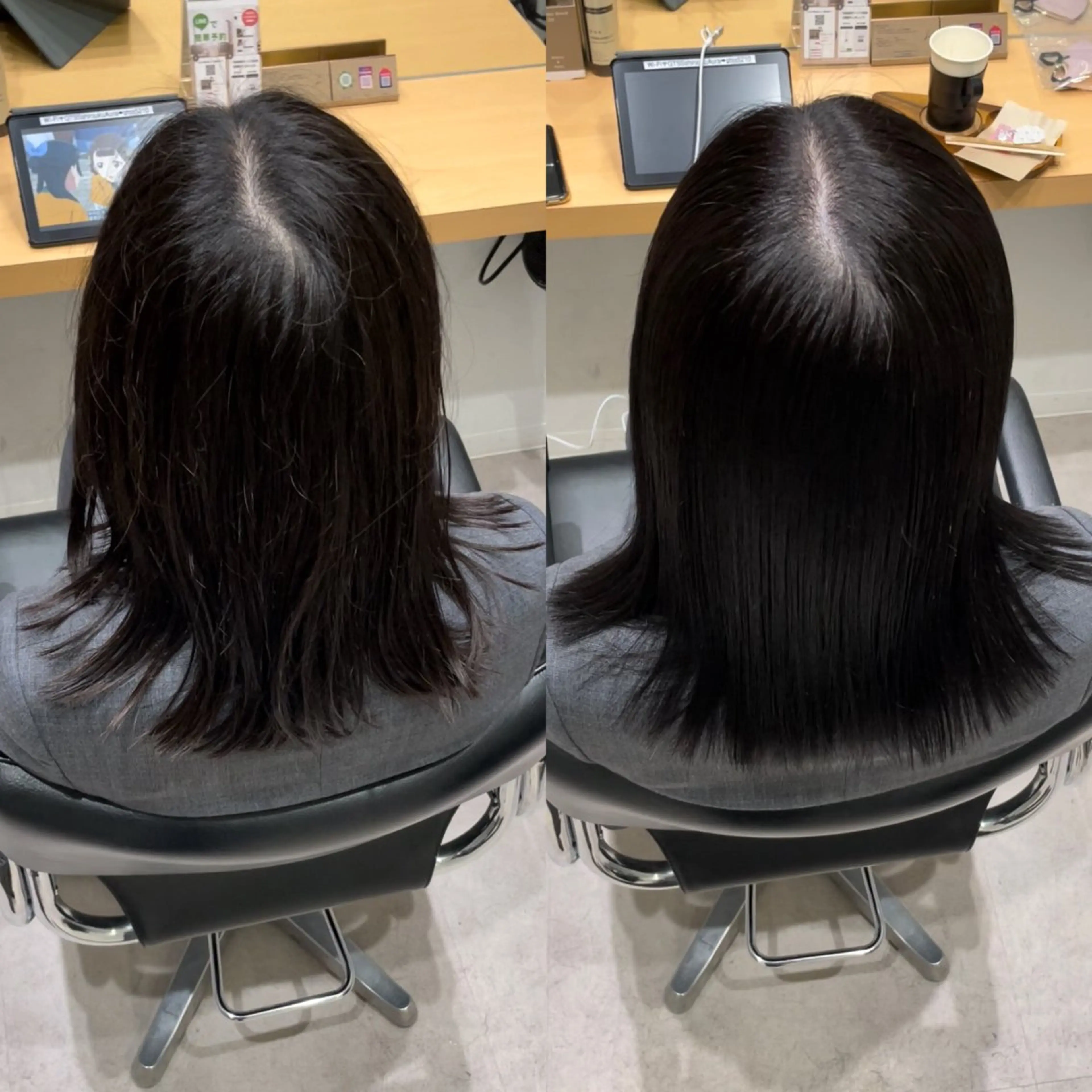 セミロング カラー イルミナカラー トリートメント 髪質改善ヘアケア 艶髪特化/上田のヘアスタイル