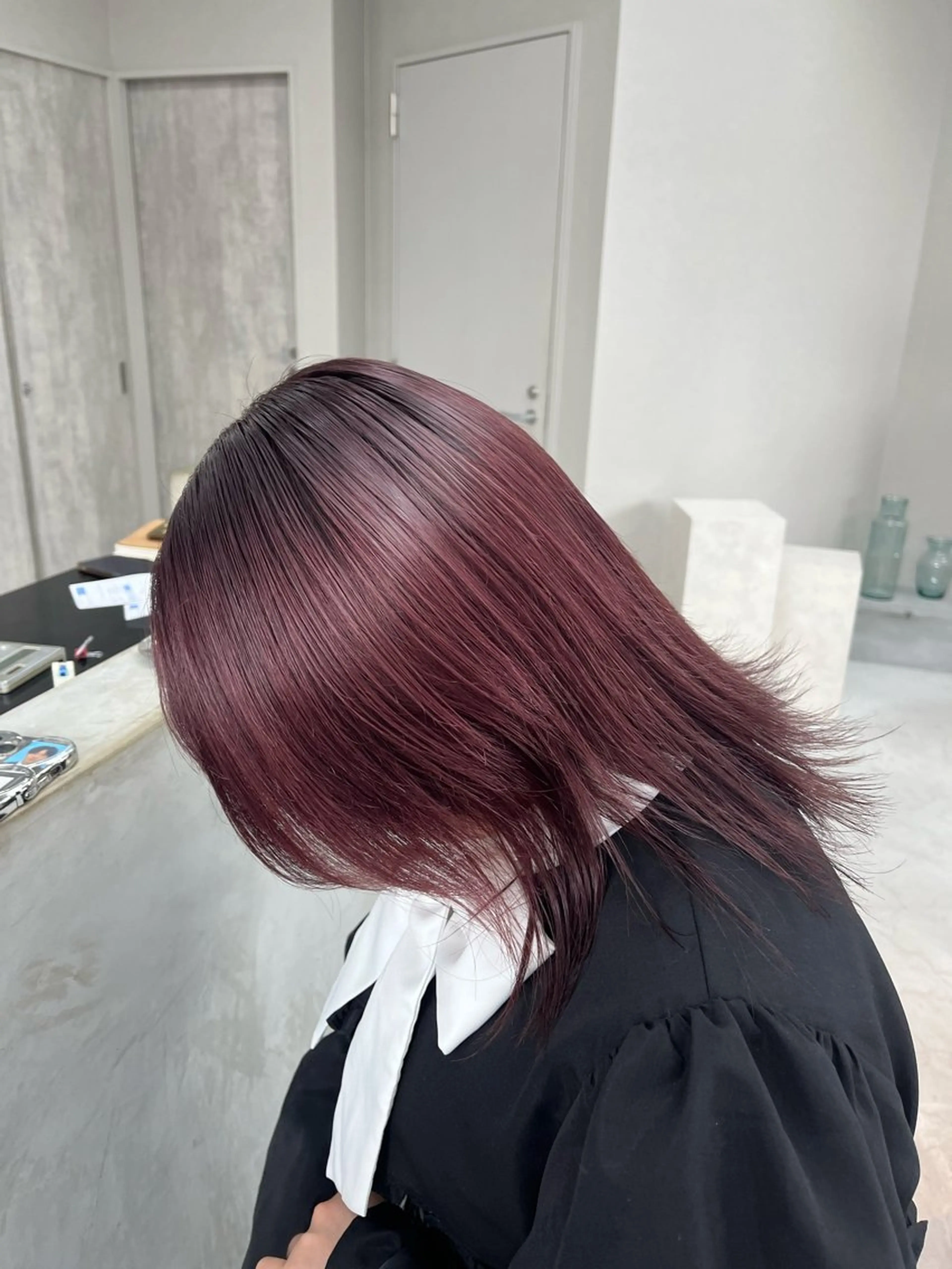 ミディアム カラー kurune fuyuのヘアスタイル