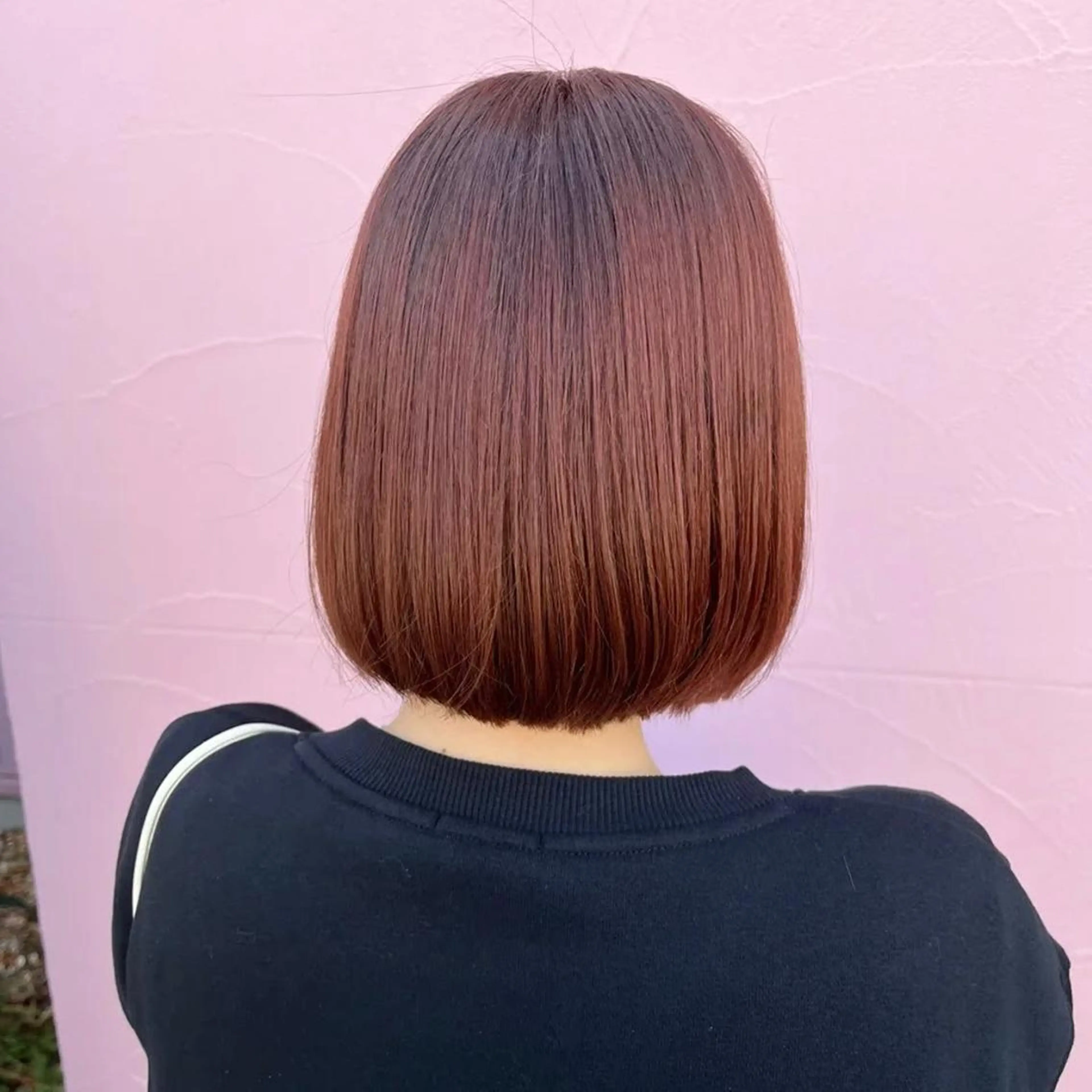 ショート カラー カシス オレンジ ボブ カット ヘアカラー トリートメント ♡ナナコ♡ レイヤー/艶髪のヘアスタイル