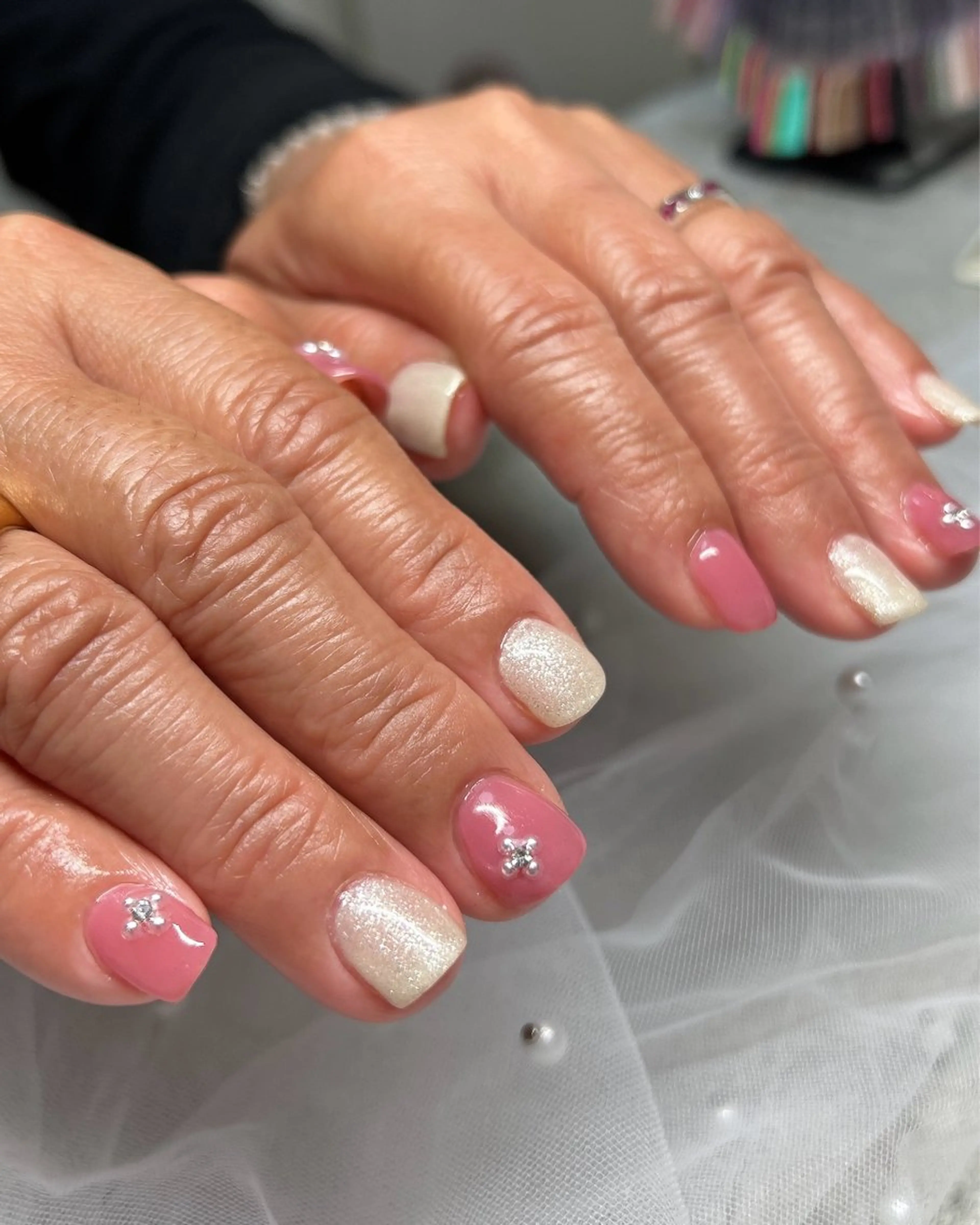 ネイル キラキラネイル ハンドネイル ten nail salon　かえでのネイルデザイン