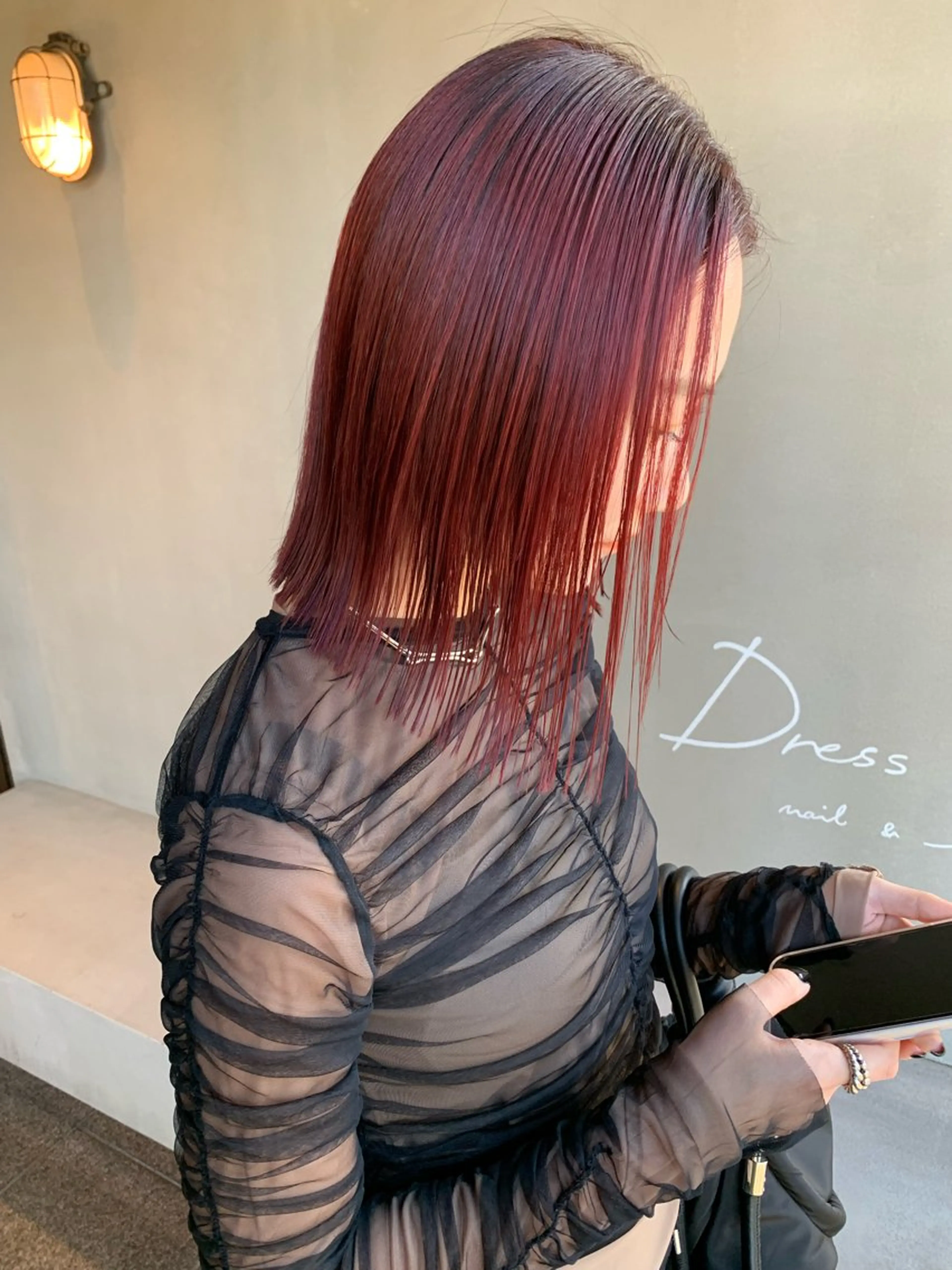 ミディアム カラー ヘアカラー トリートメント ブリーチ/アレンジ 天満/chihiroのヘアスタイル