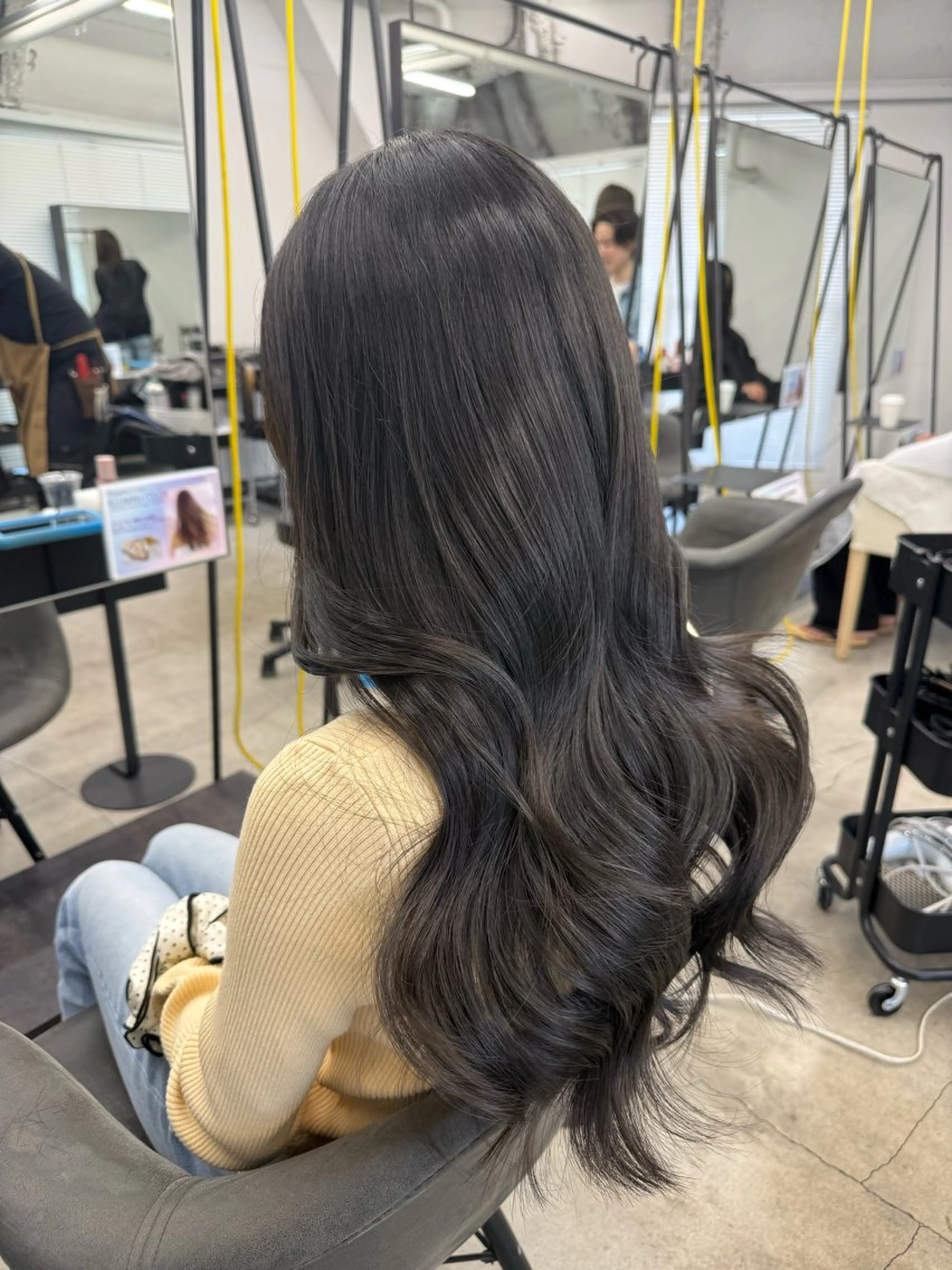 ロング カット ヘアカラー トリートメント 韓国🫧髪質改善🫧 縮毛矯正🫧陽菜🫧のヘアスタイル