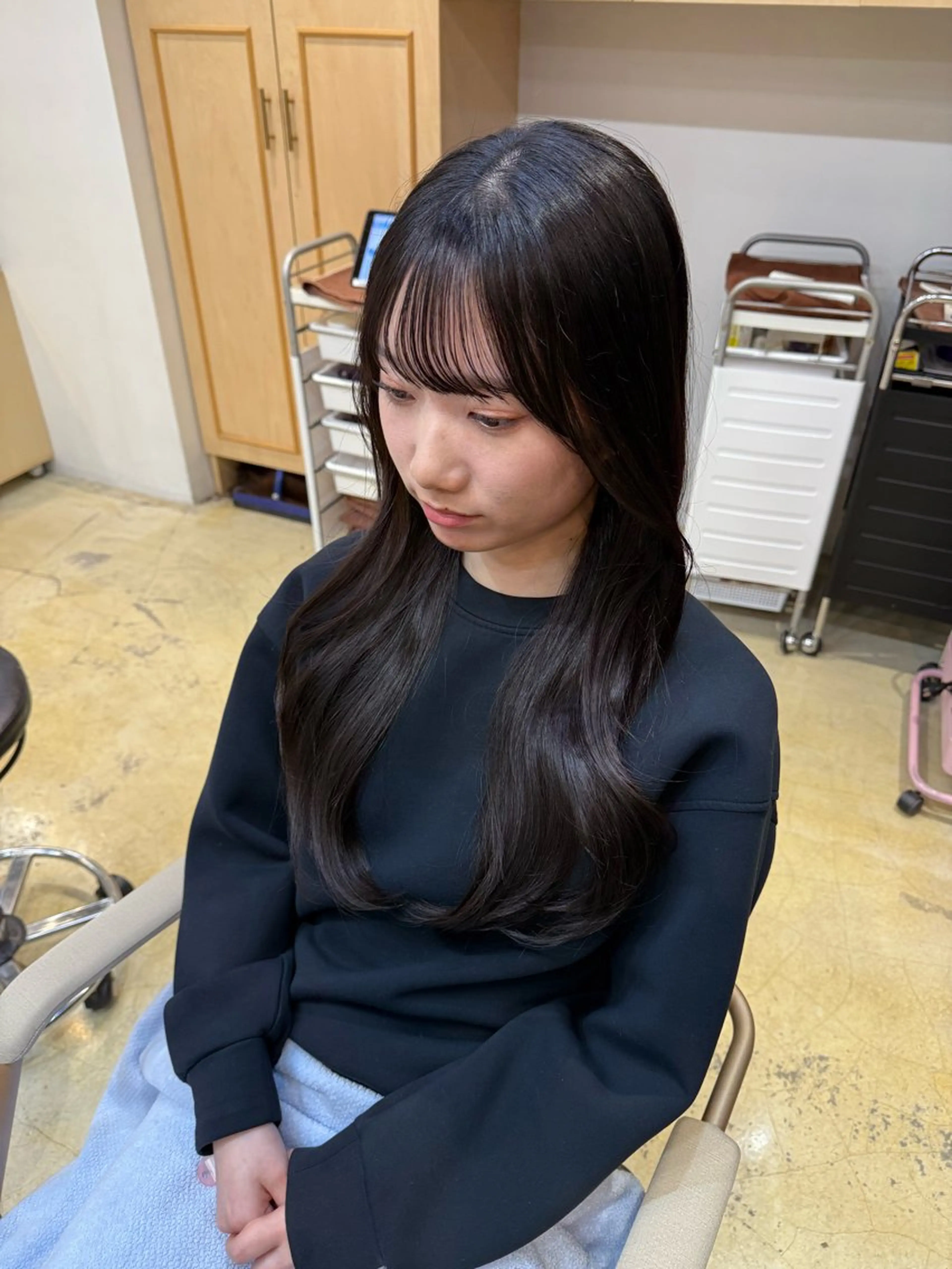 ロング 韓国風ヘア レイヤーカット カット ❄️高野 杏介❄️ツヤ髪得意！のヘアスタイル