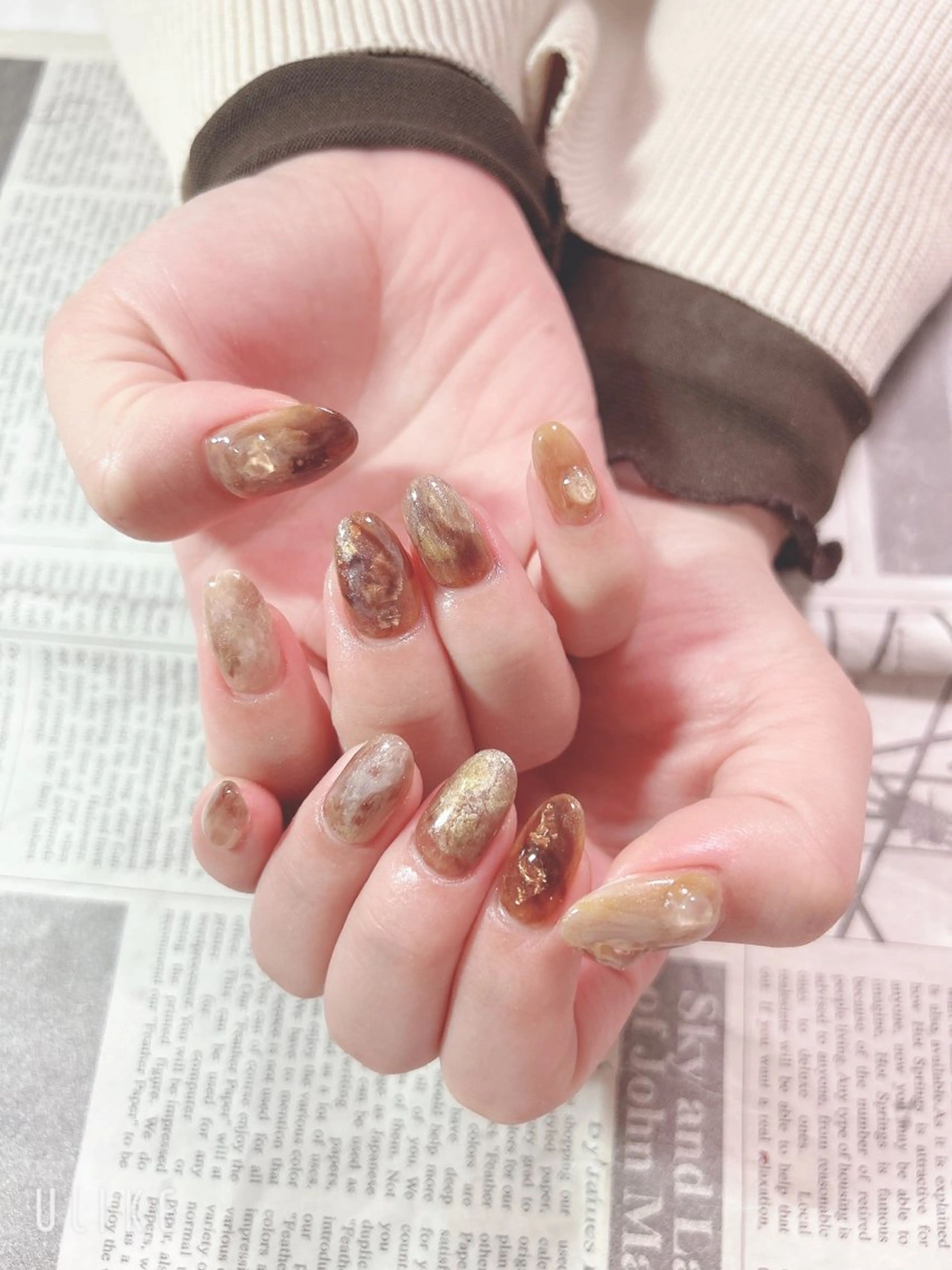 ネイル ぷっくりネイル ハンドネイル ハンドケア 森山 舞のネイルデザイン