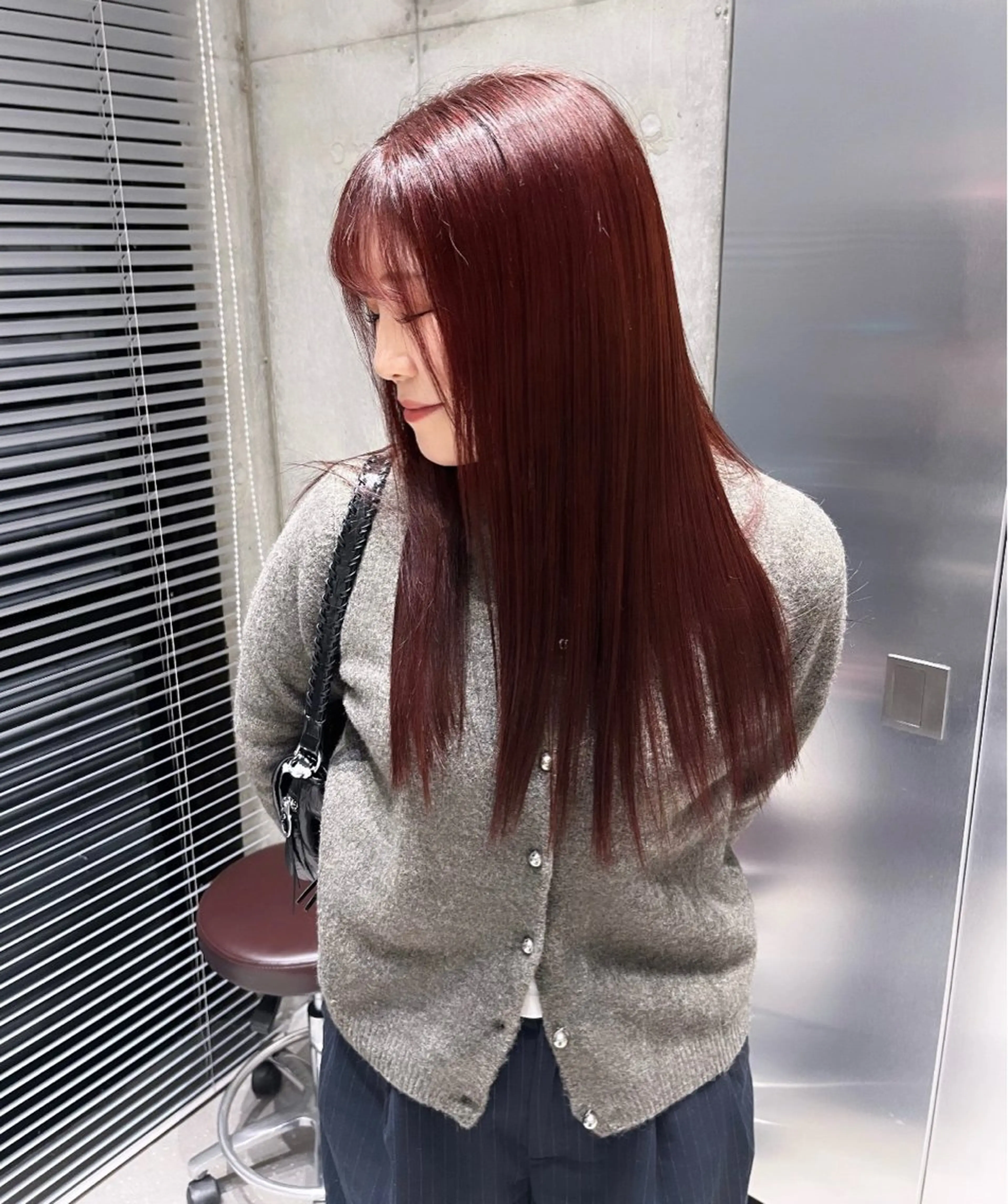 ロング カラー レッドカラー カット ヘアカラー 🎀艶モテ/髪質改善 🎀♡𝒀𝑼𝑨♡のヘアスタイル