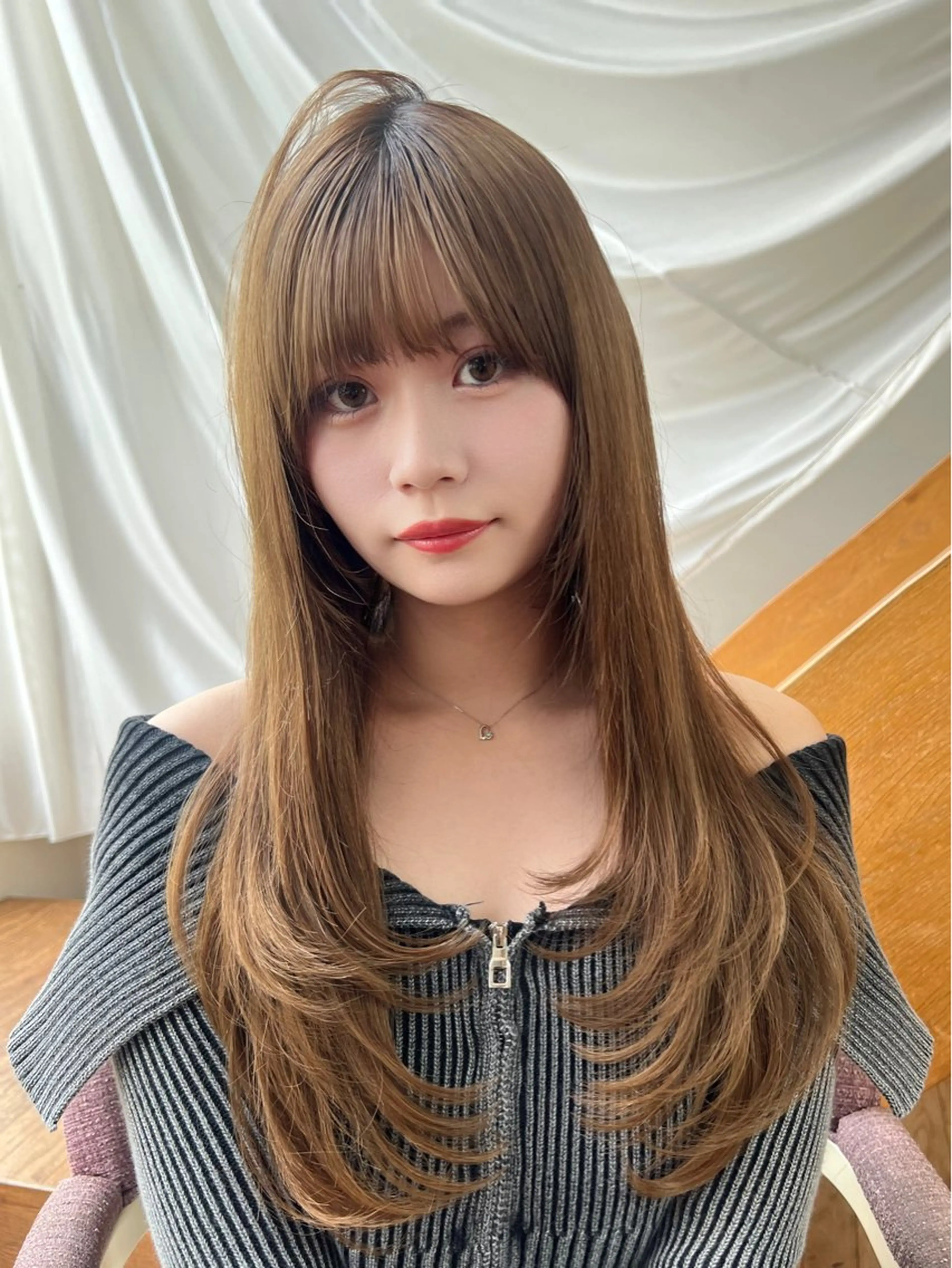 ミディアム カラー レイヤーカット ヘアカラー 望月威吹/表参道/レ イヤー/似合わせのヘアスタイル