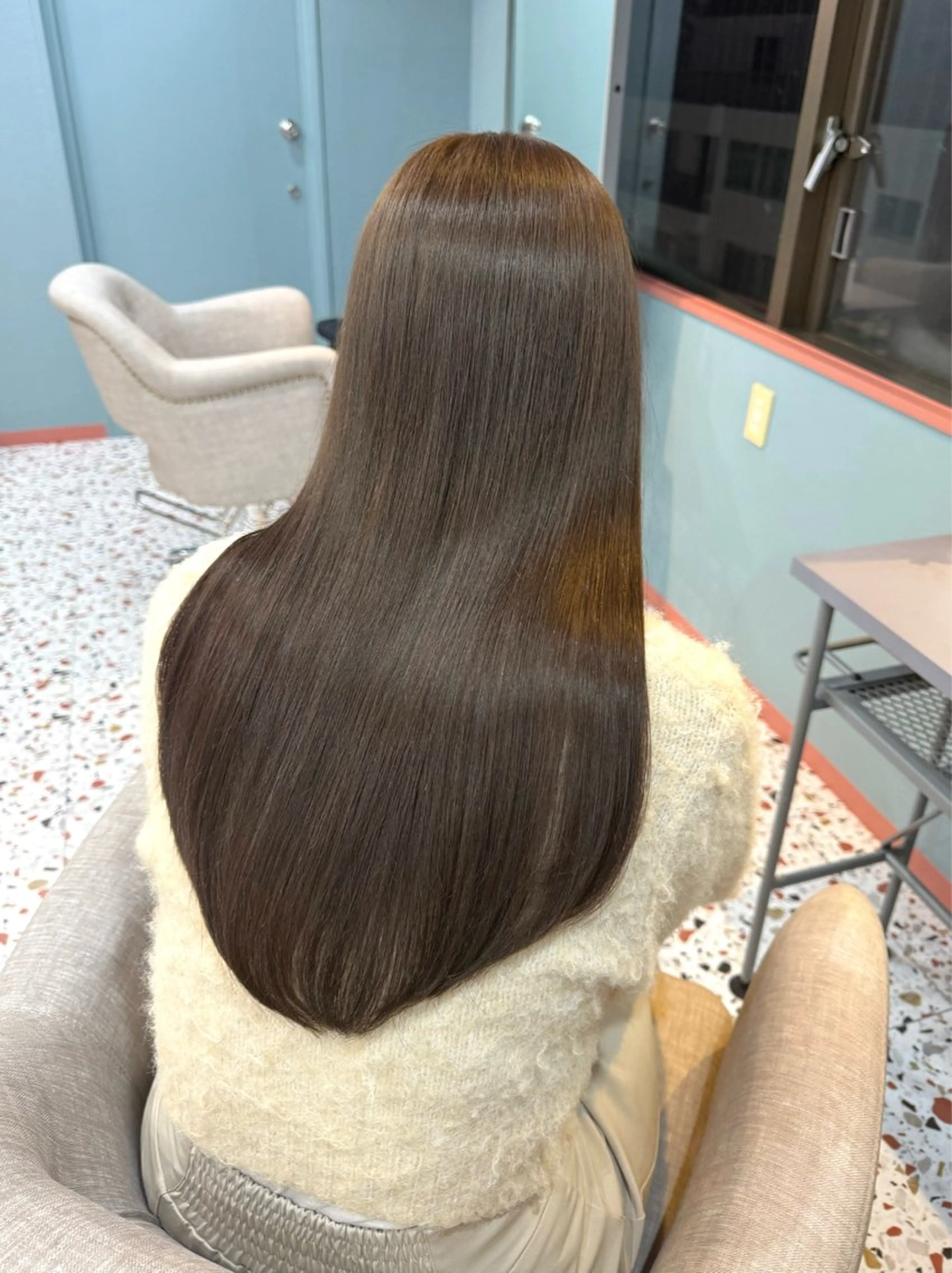 ロング カラー ベージュカラー ヘアカラー 韓国ヘア 🎀華澄のヘアスタイル