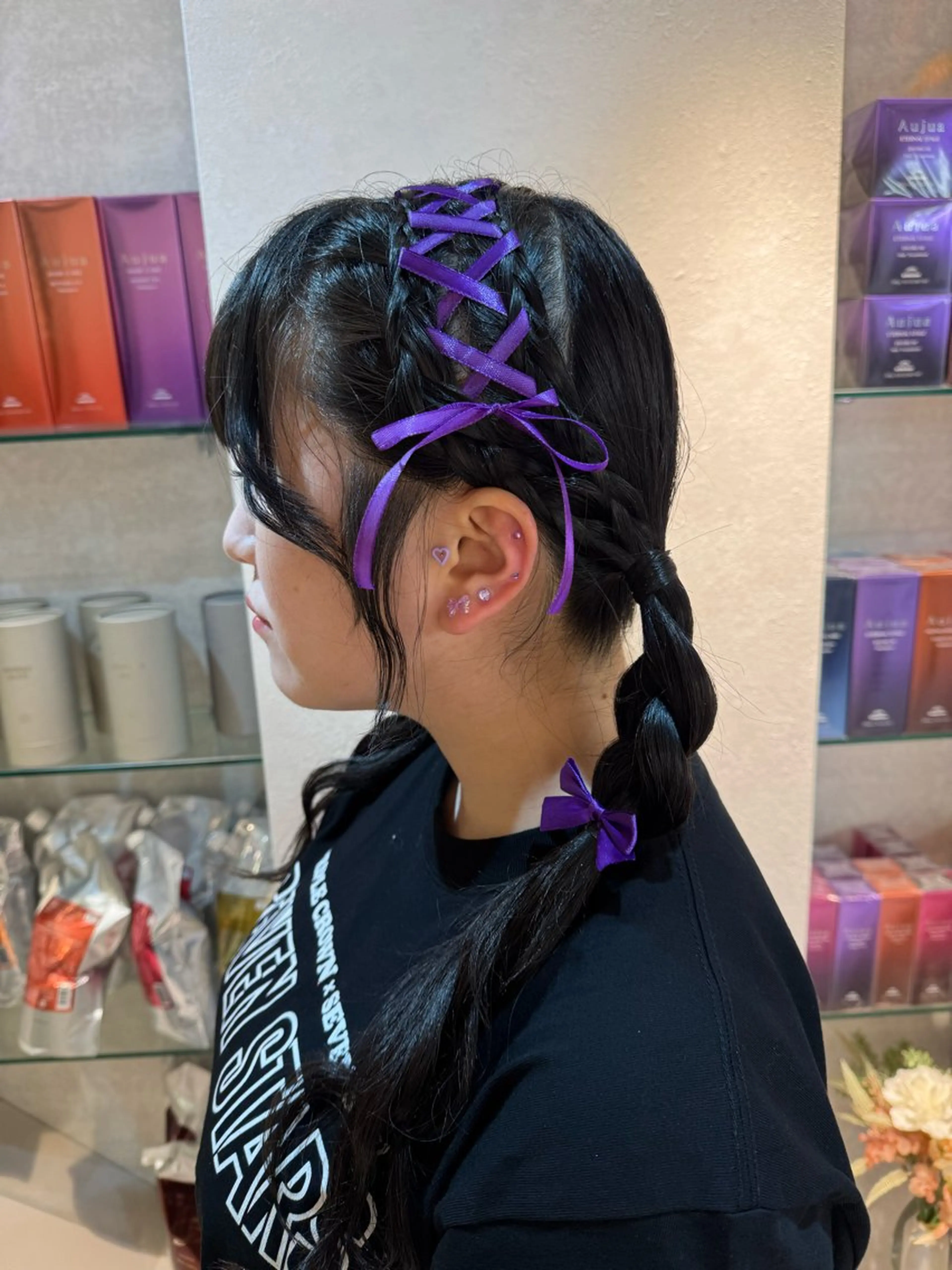 セミロング ヘアアレンジ ヘアセット 韓国/アイドルヘア 🎀みづきのヘアスタイル