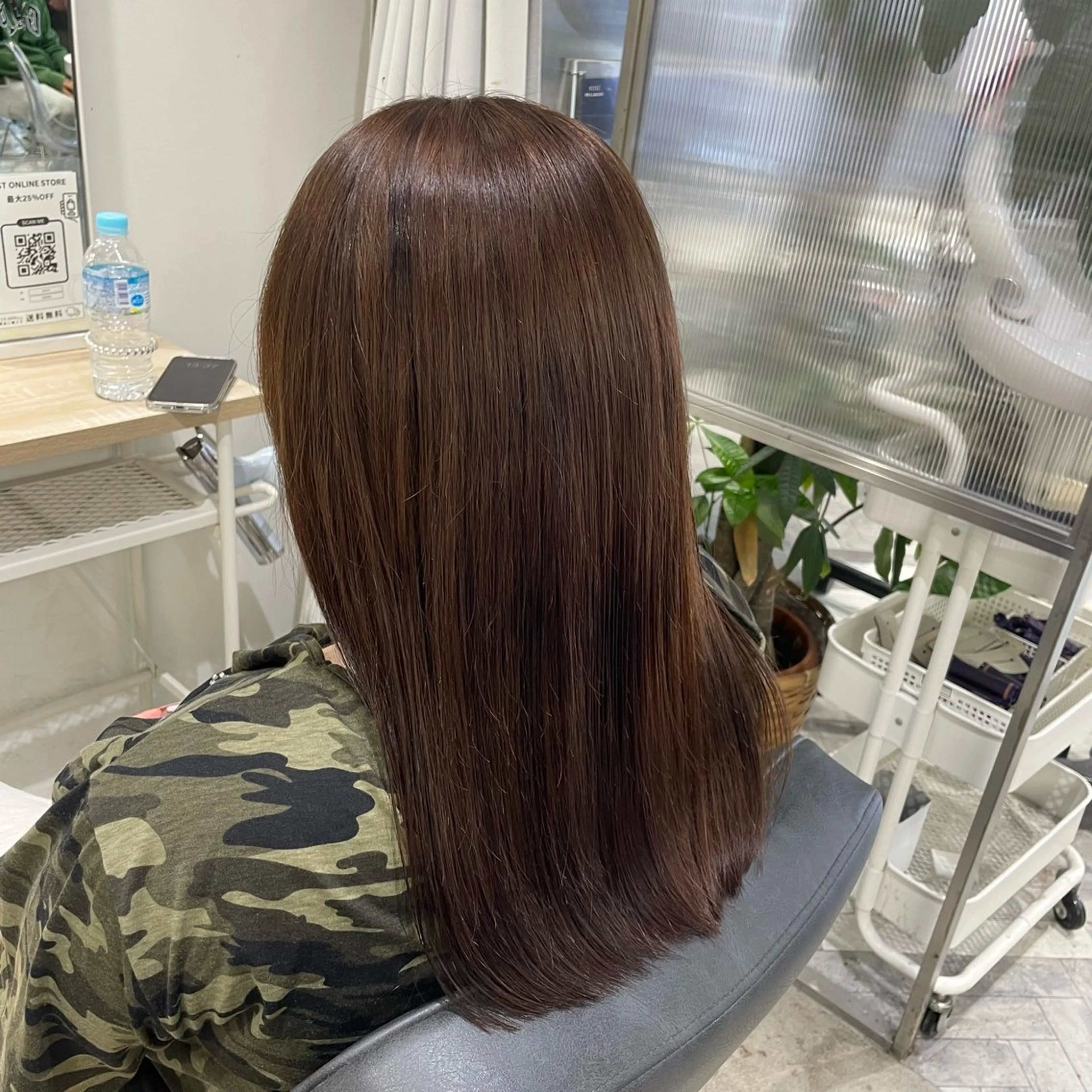 セミロング カラー ヘアカラー ななみ.⋆𝜗𝜚 暖色艶カラー/まつパのヘアスタイル