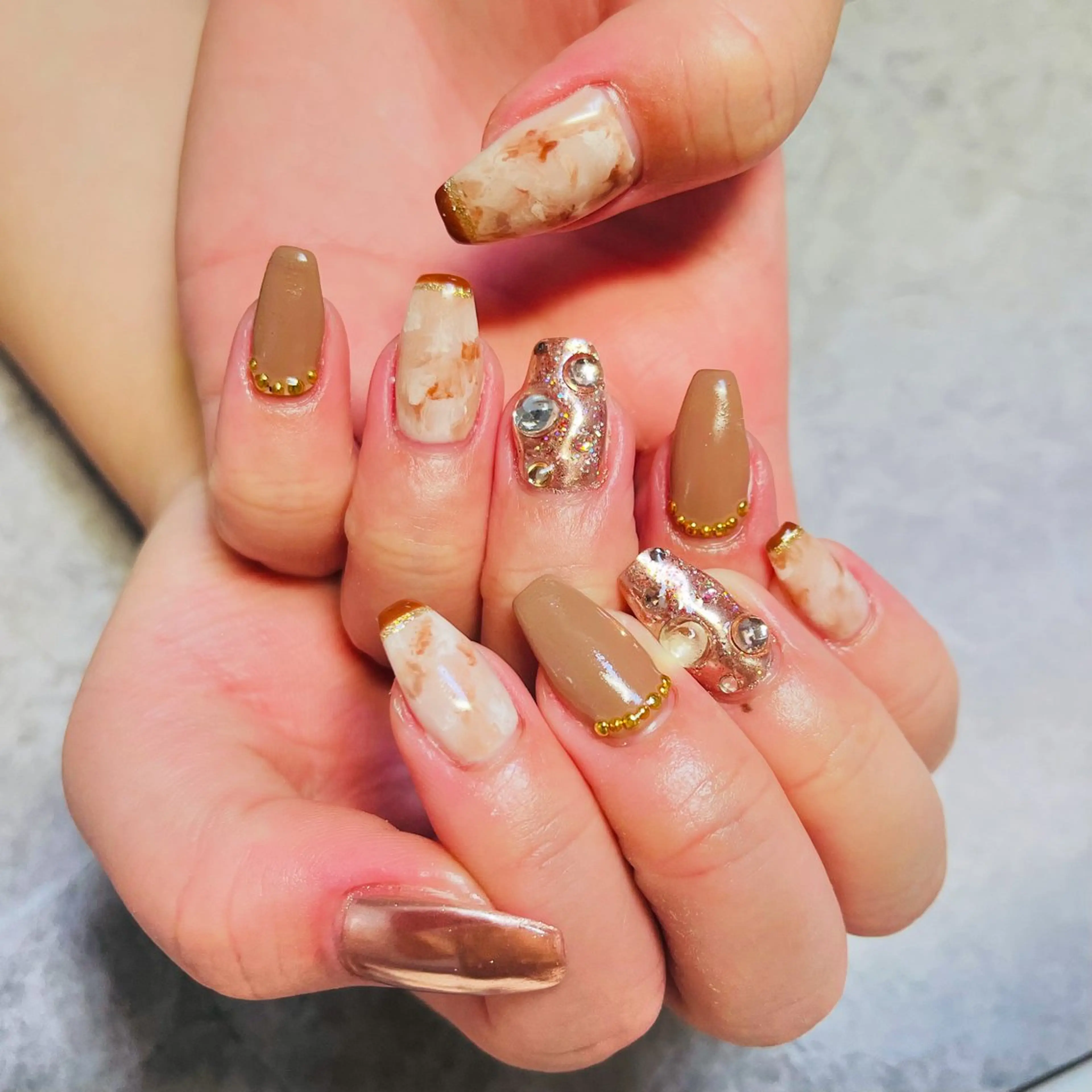 ネイル キラキラネイル ベテランネイル cnc  nailのネイルデザイン