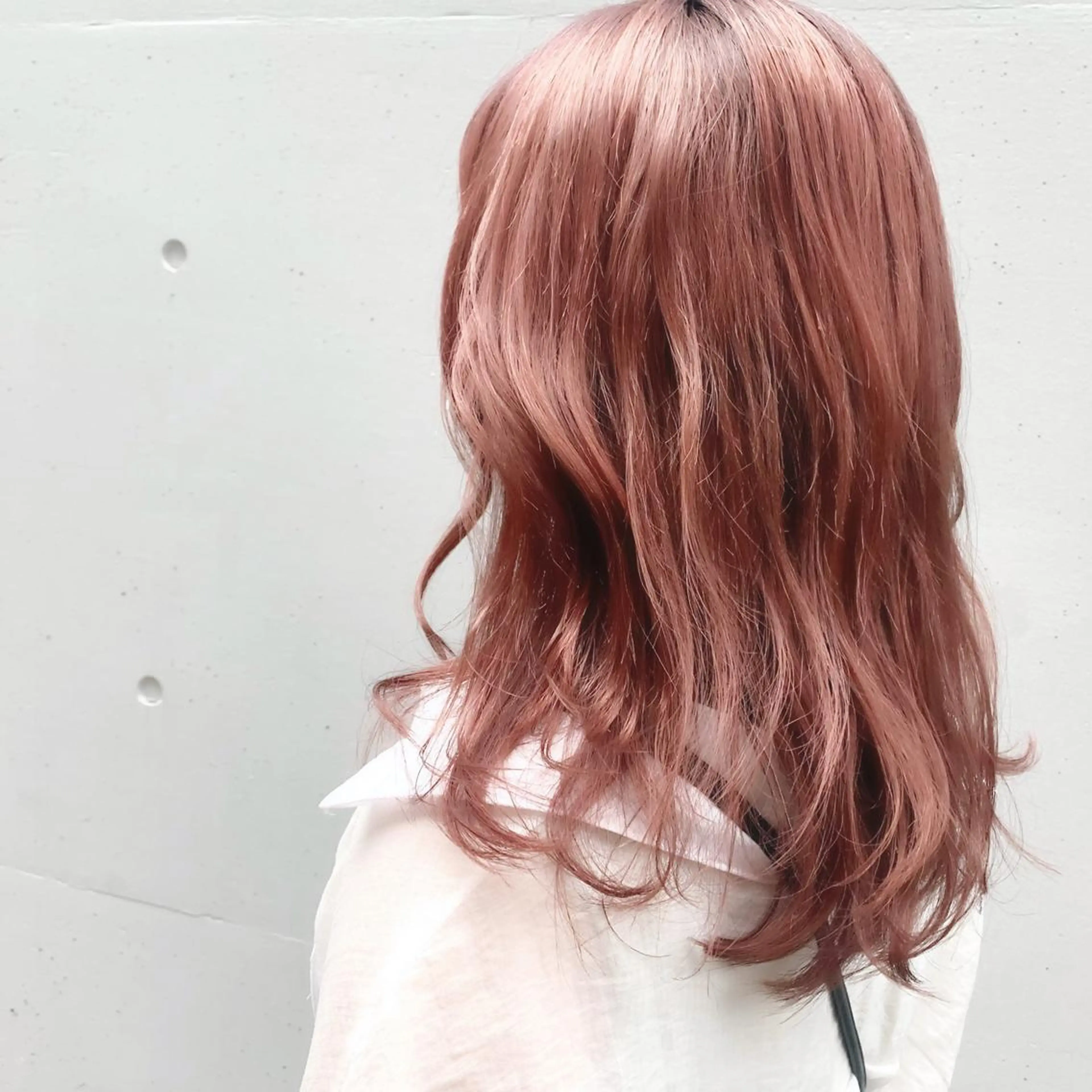 セミロング カラー ベージュカラー ピンクカラー ピンクベージュ 垢抜けヘア♡柔らかい カラー/mihoのヘアスタイル