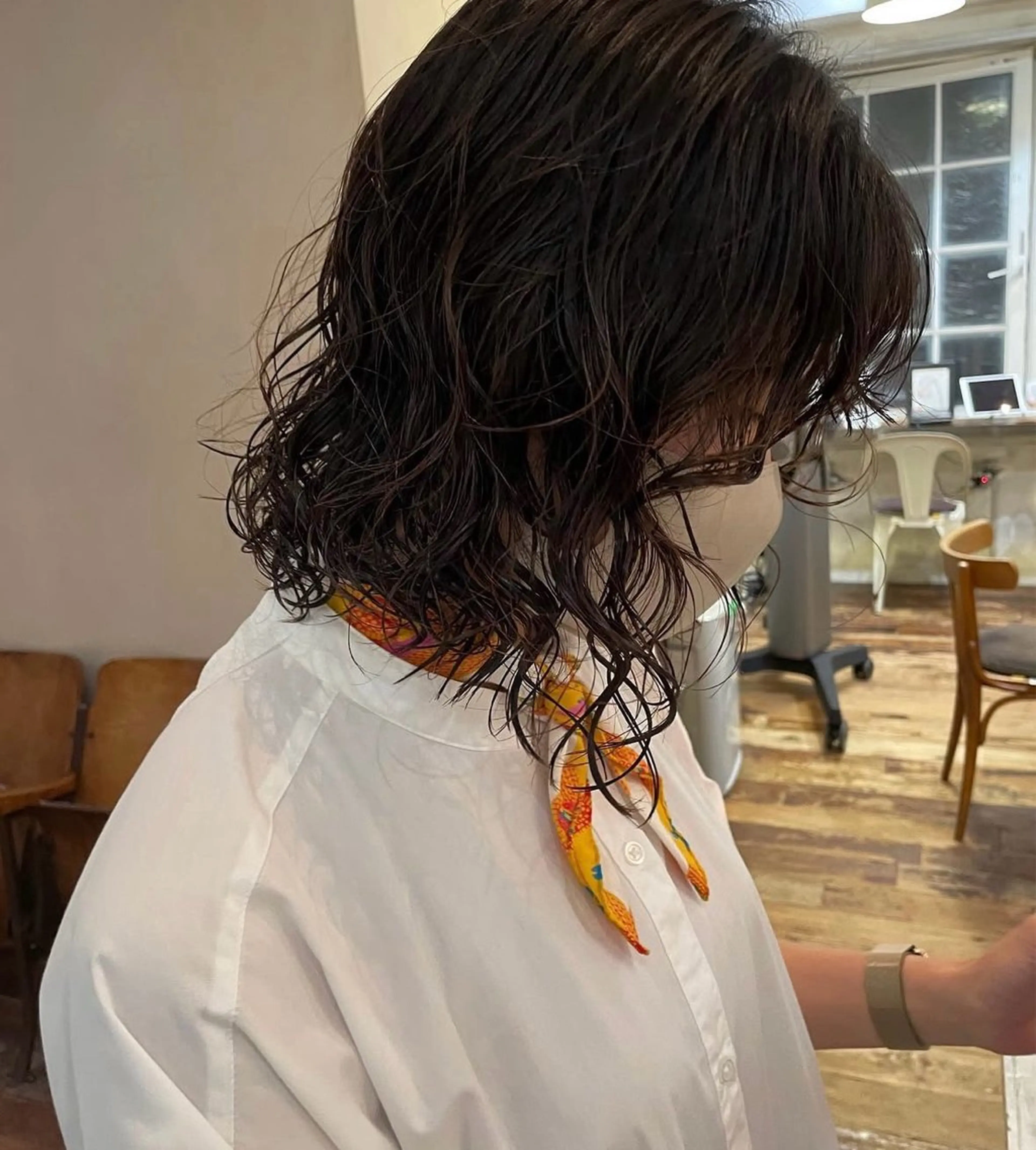 ミディアム パーマ カット パーマ トリートメント カラー/パーマ/ 鎌田健/渋谷のヘアスタイル