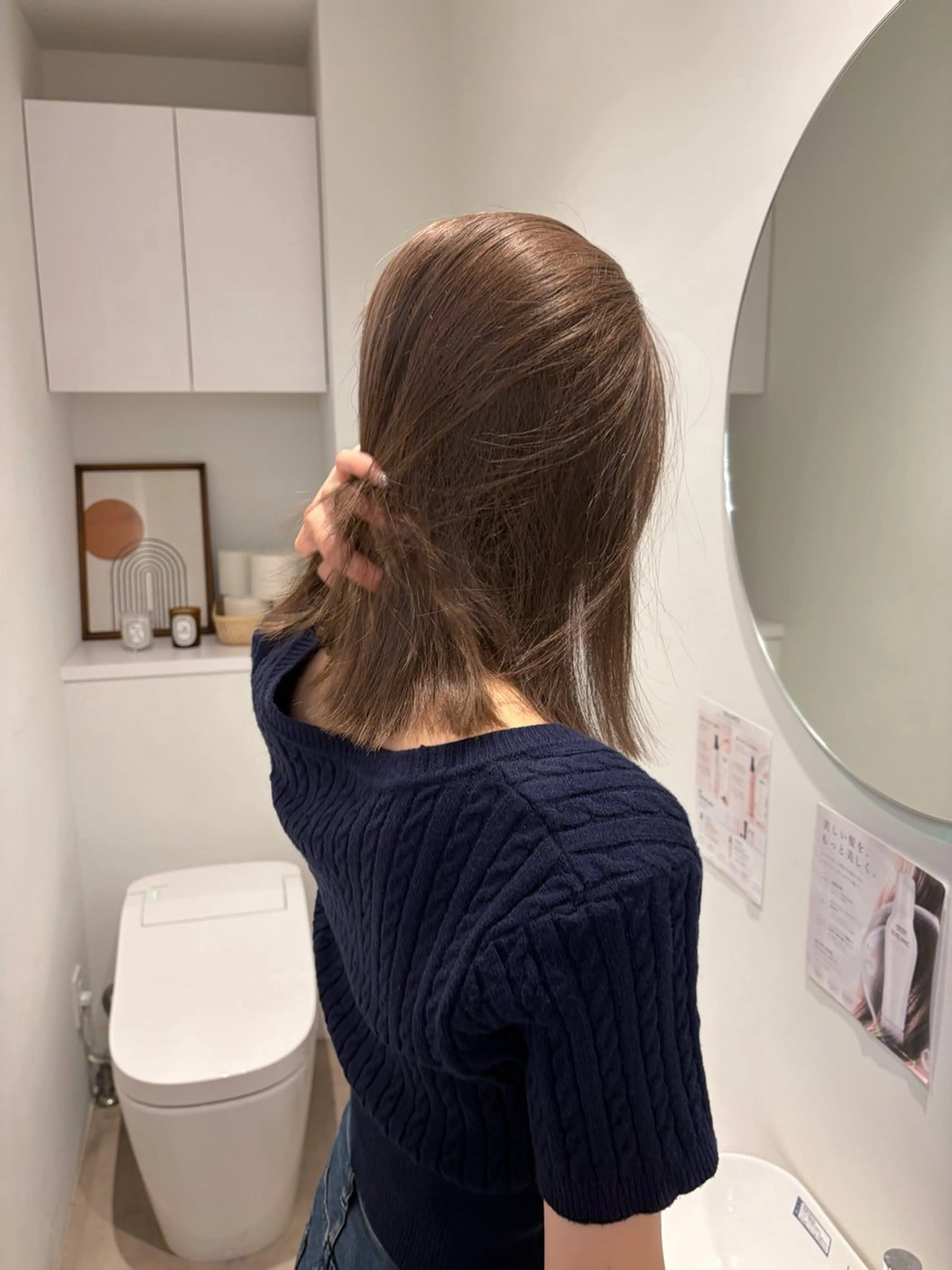 ショート ヘアカラー リン🔔ボブ cut 柔らかベージュ🤎のヘアスタイル