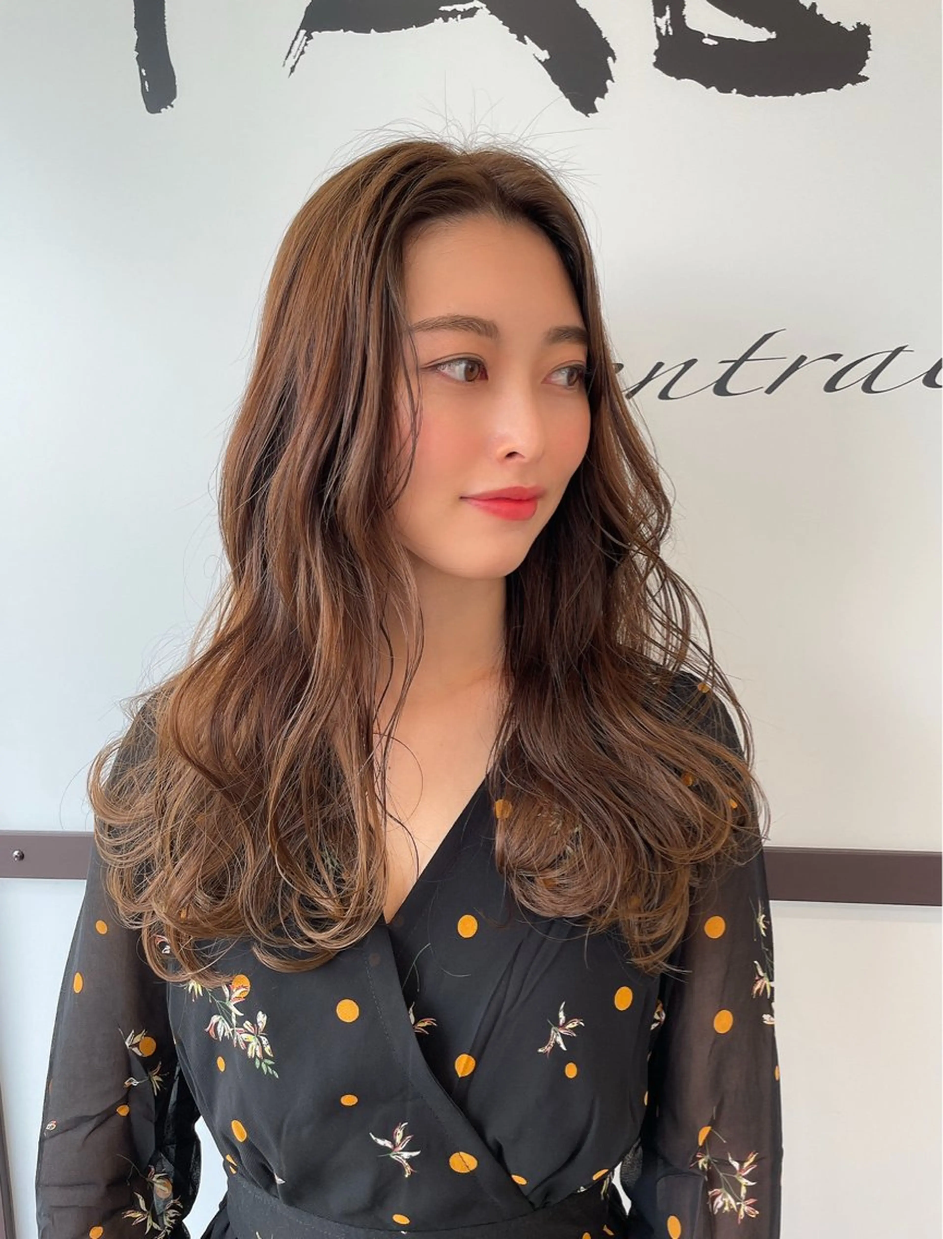 ロング カラー 顔まわりレイヤー 韓国風ヘア レイヤーカット ヘアカラー トリートメント 河合秀明/ショート /ボブ/レイヤーのヘアスタイル