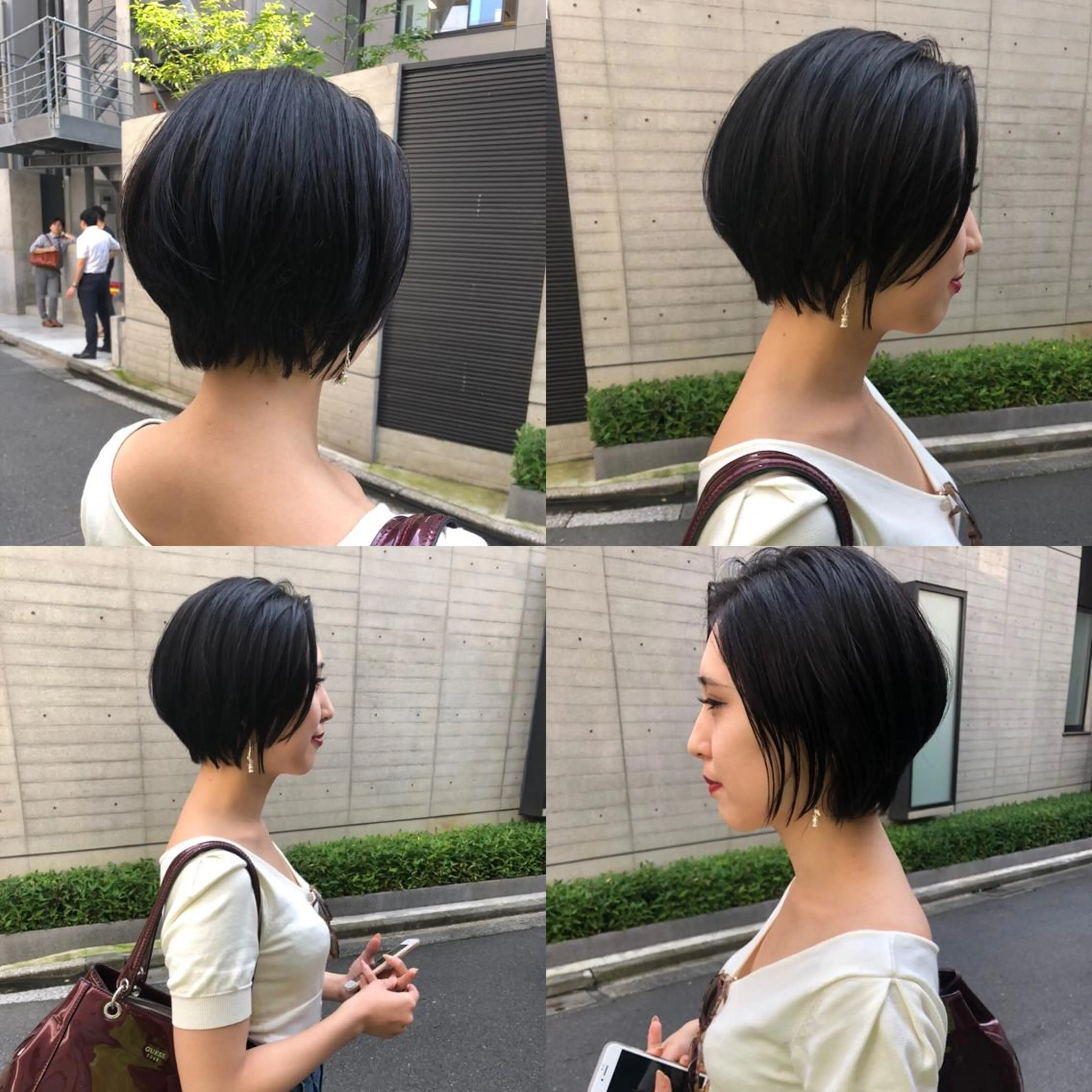 ショート 切りっぱなしボブ アッシュ ボブ 外国人風カラー ハイライト ショート職人 美容師【KENTA】のヘアスタイル