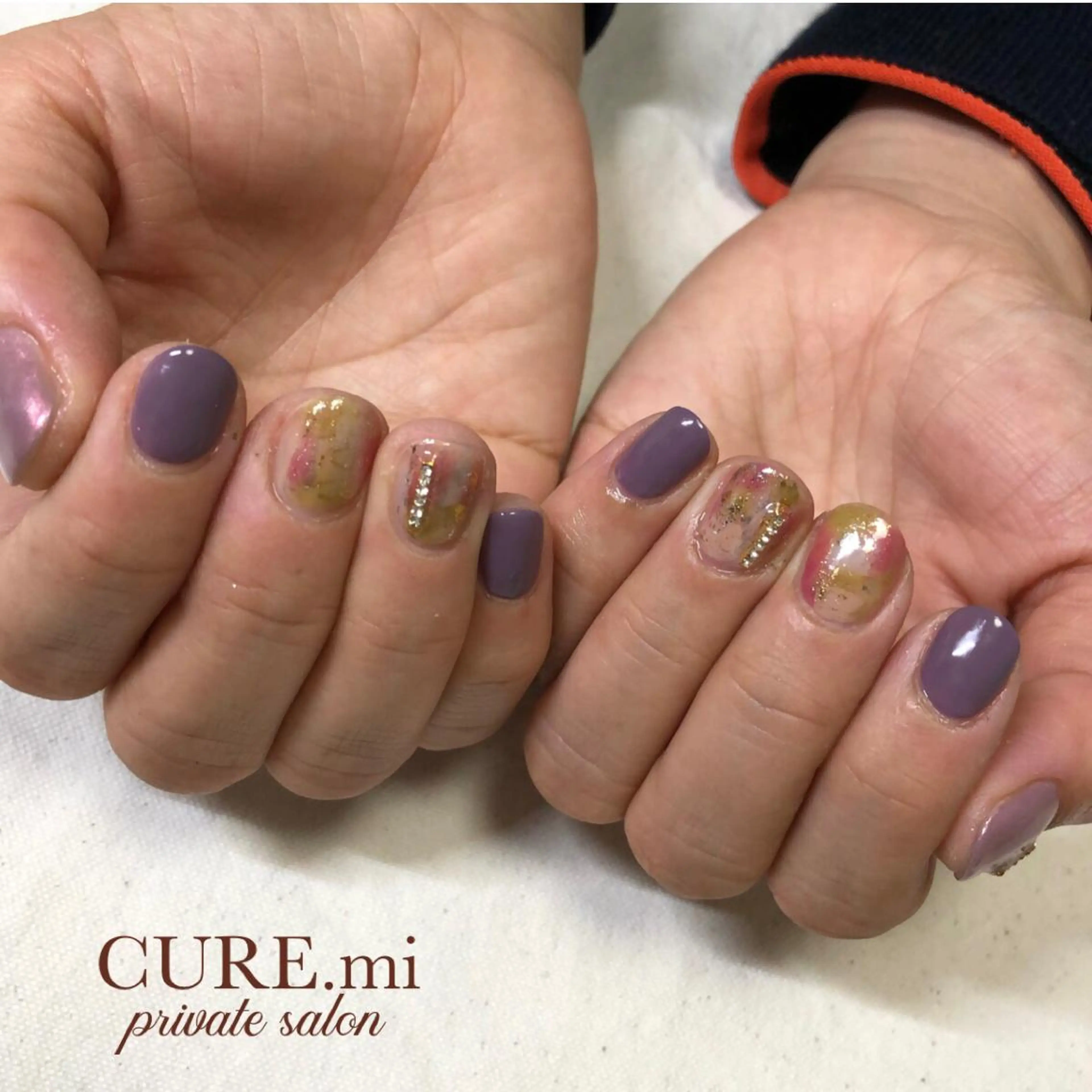 ネイル ニュアンスネイル パープル ハンドネイル ハンドケア 伊藤 美香のその他イメージ