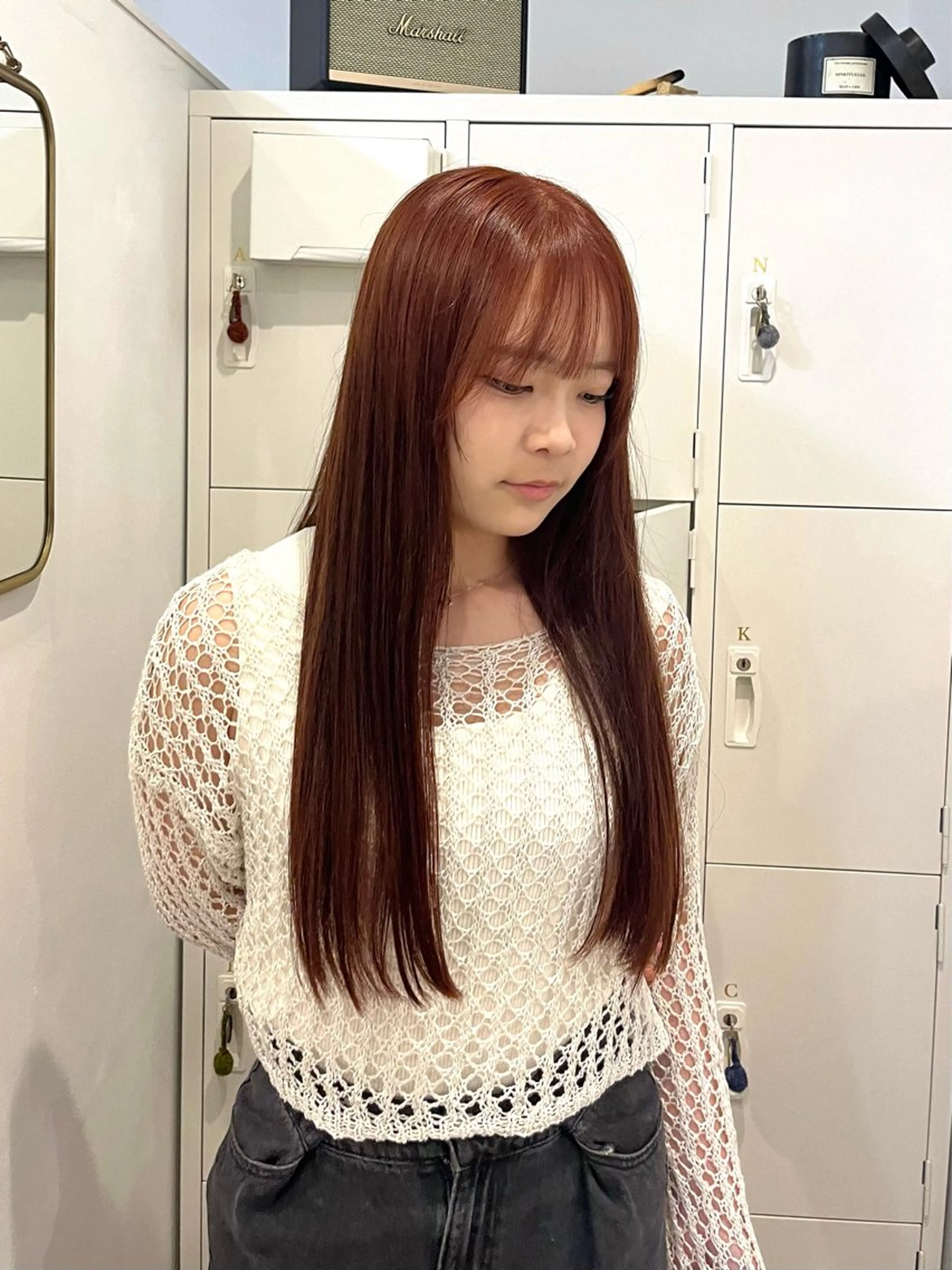 ロング カラー ブリーチ ブリーチなしカラー 𝒀𝒖𝒊𝒏𝒂 梅田/透明感カラーのヘアスタイル