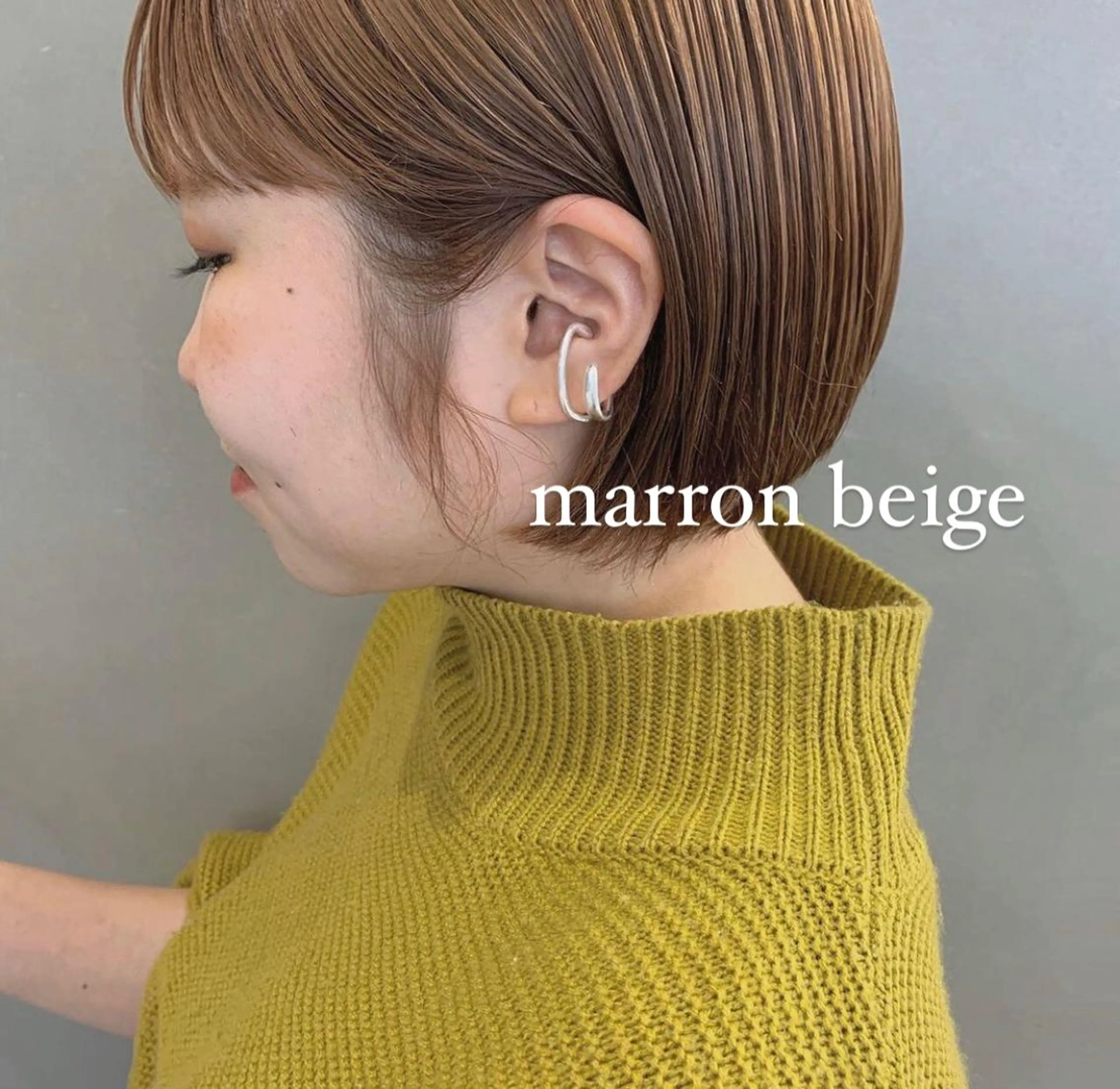 ミディアム くびれヘア 似合わせカット 小顔カット ヘアカラー トリートメント カラー得意【梅田】 瀧本友梨乃のヘアスタイル