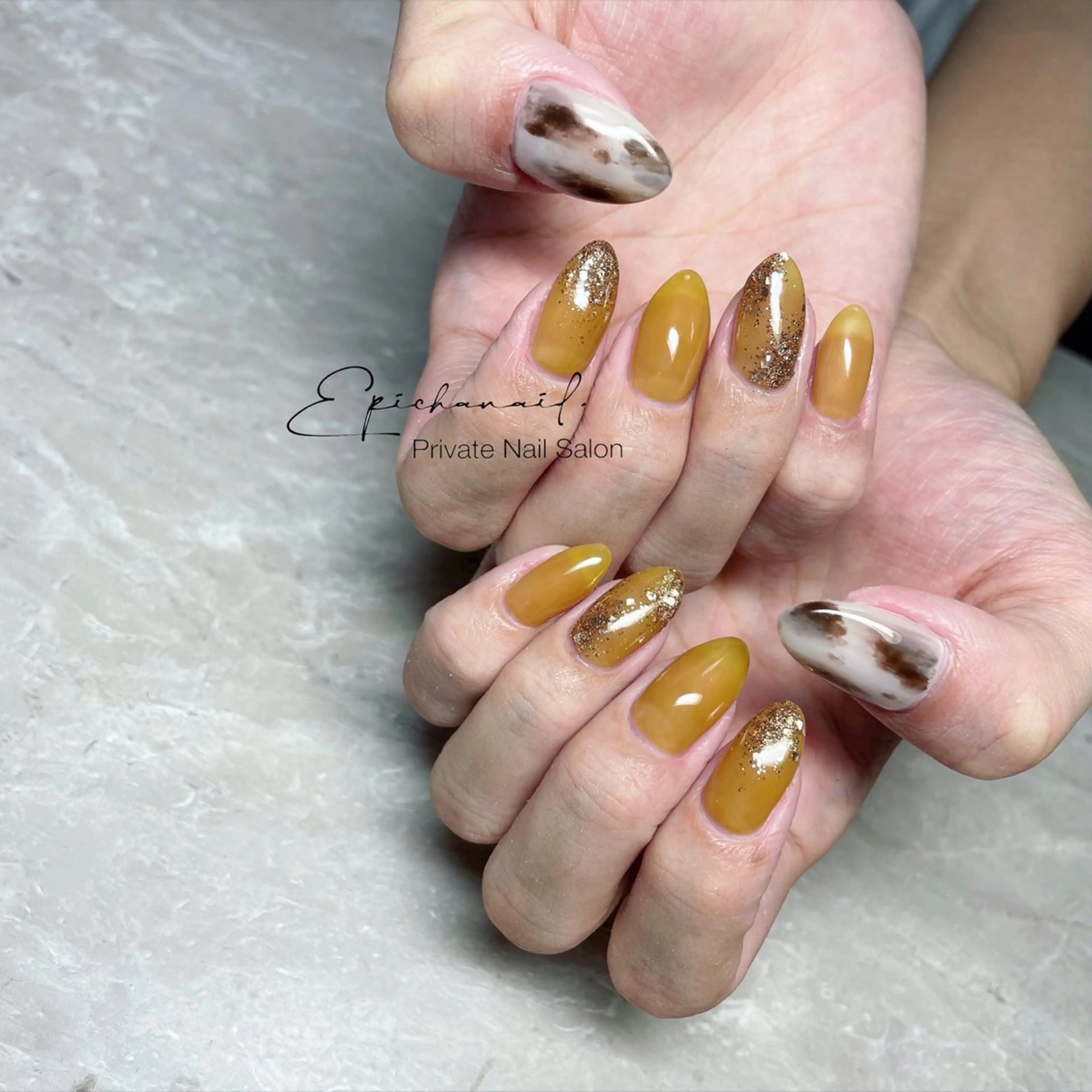 ネイル アニマル柄 ニュアンスネイル EPICHA NAILのネイルデザイン